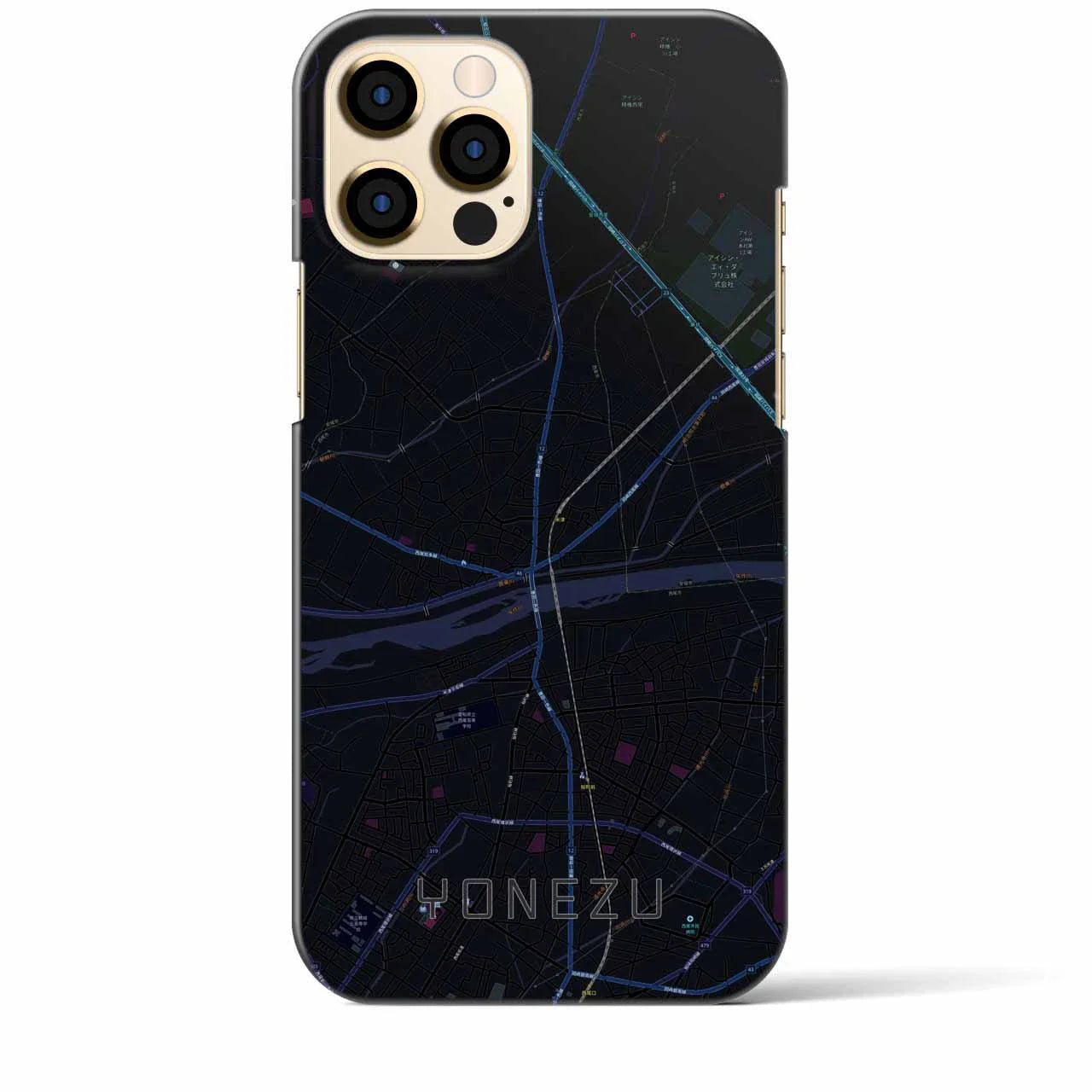 【米津(愛知県)】地図柄iPhoneケース(バックカバータイプ)