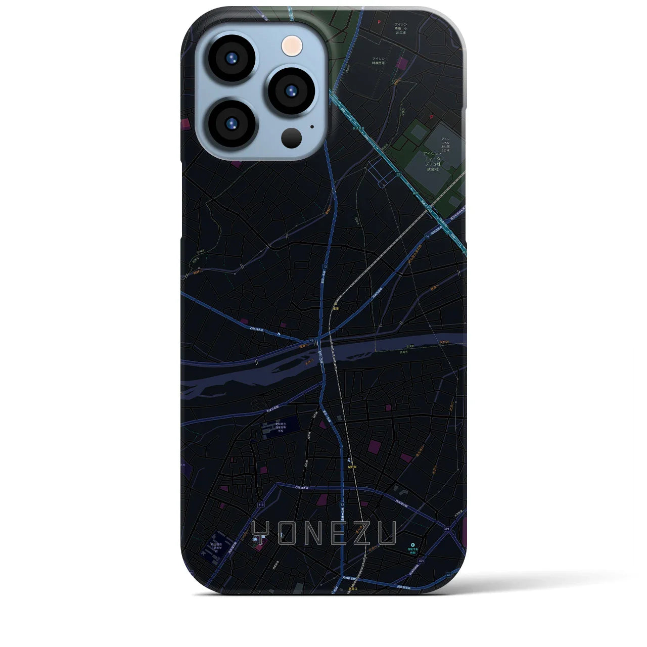 【米津(愛知県)】地図柄iPhoneケース(バックカバータイプ)