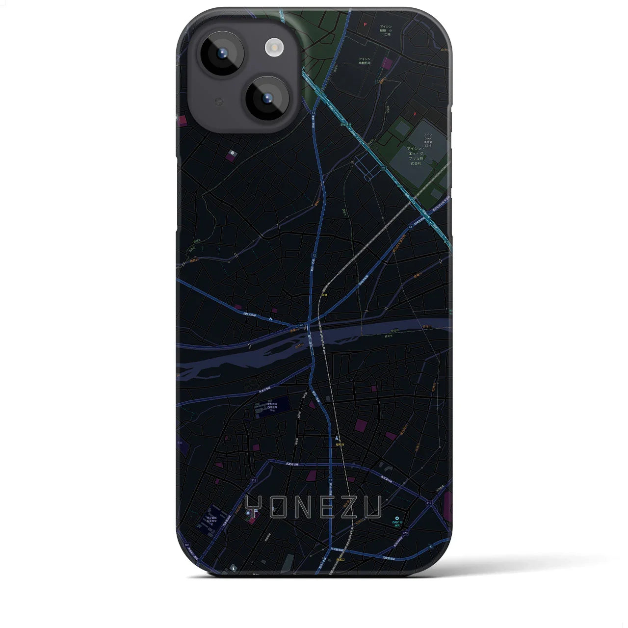 【米津(愛知県)】地図柄iPhoneケース(バックカバータイプ)