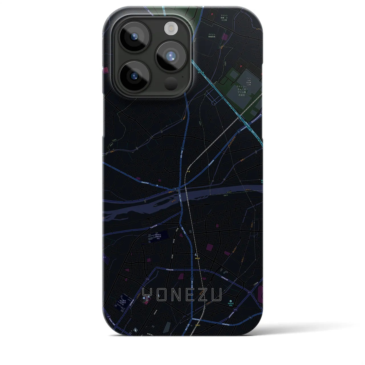 【米津(愛知県)】地図柄iPhoneケース(バックカバータイプ)