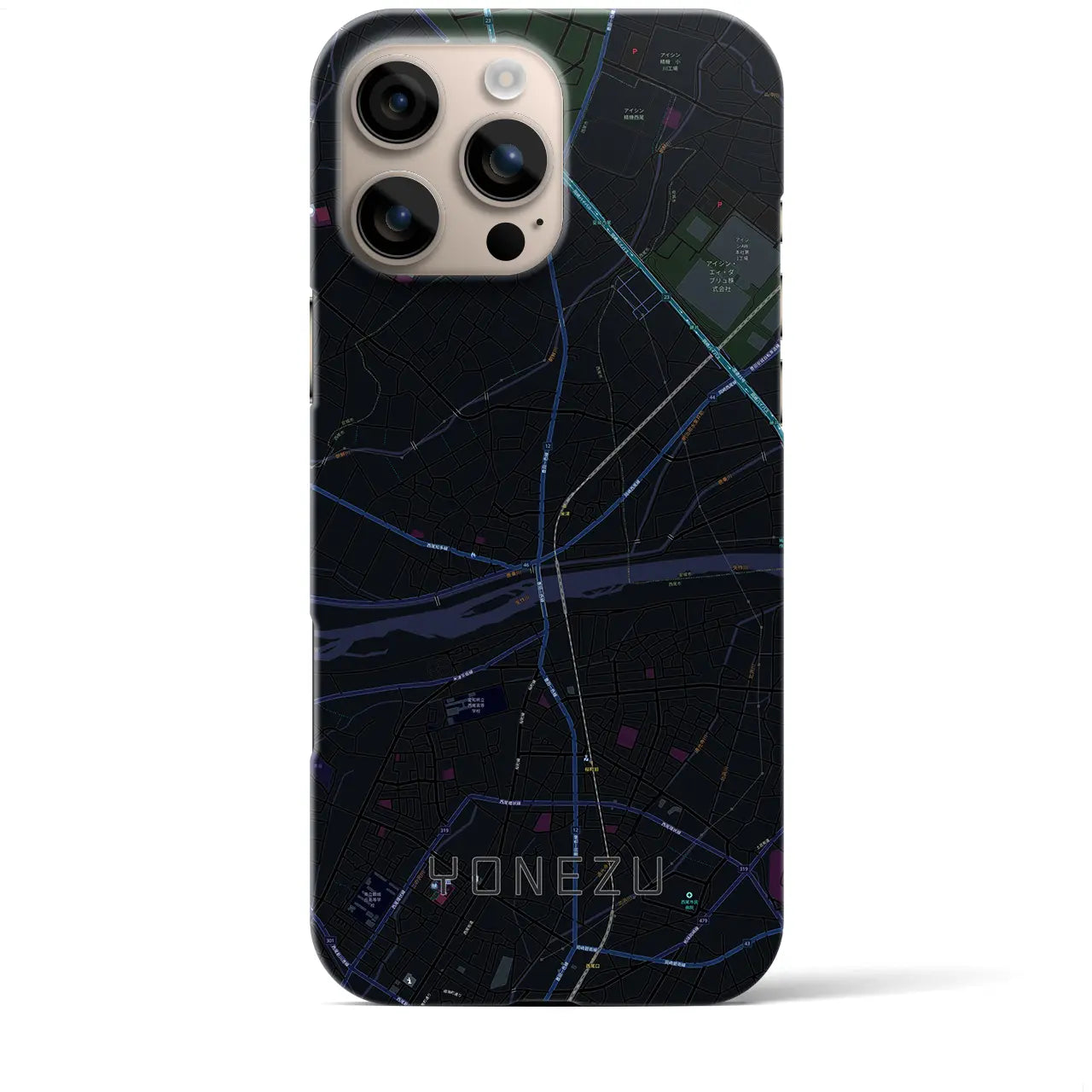 【米津(愛知県)】地図柄iPhoneケース(バックカバータイプ)