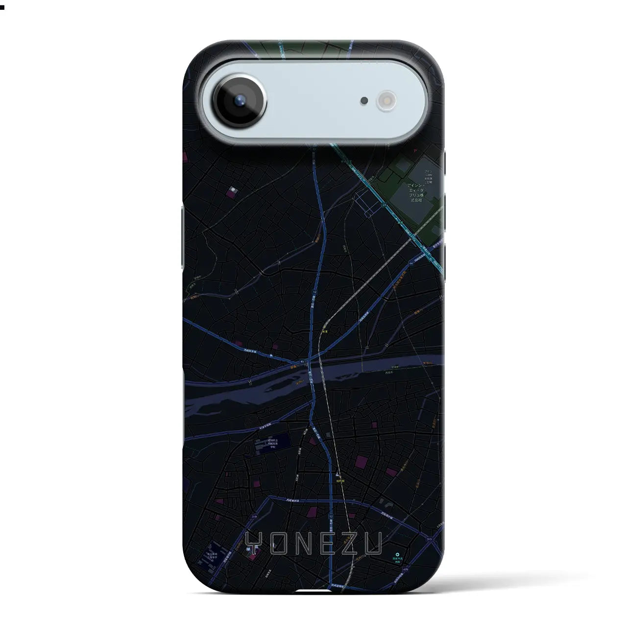 【米津(愛知県)】地図柄iPhoneケース(バックカバータイプ)