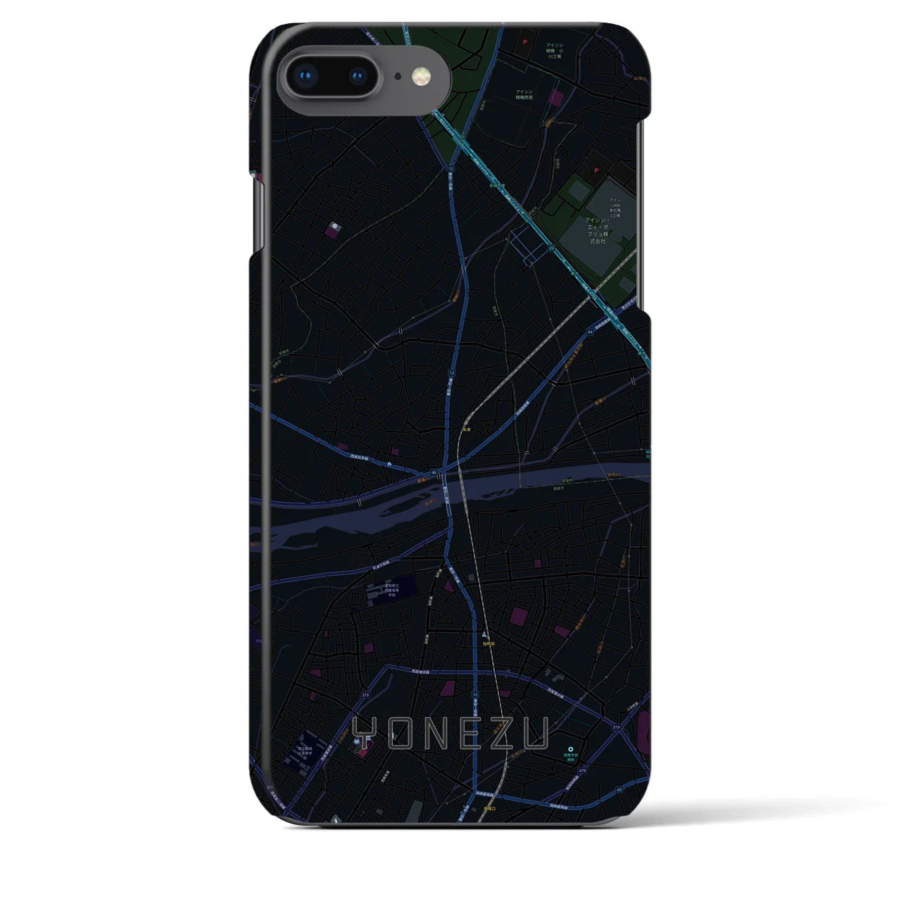 【米津(愛知県)】地図柄iPhoneケース(バックカバータイプ)
