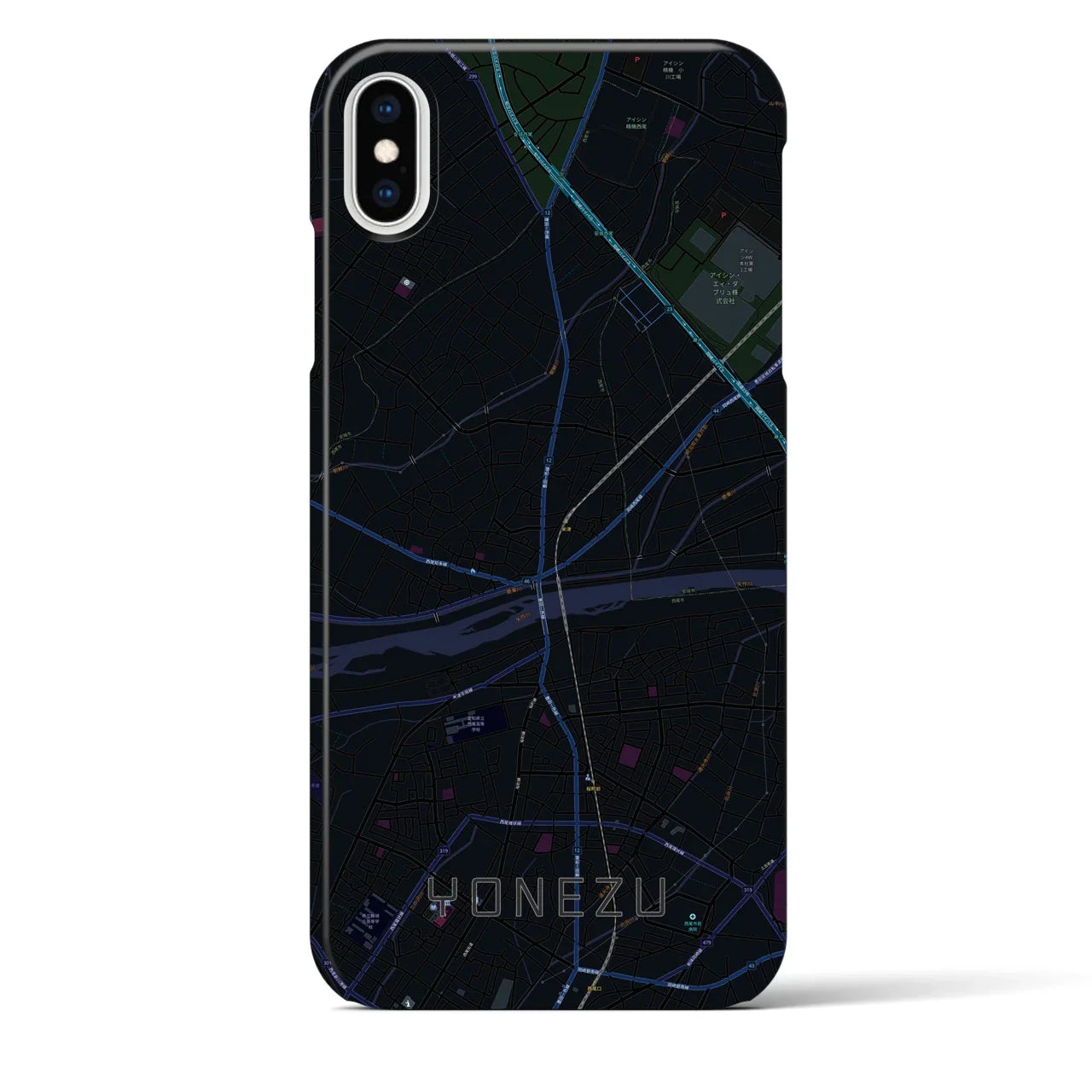 【米津(愛知県)】地図柄iPhoneケース(バックカバータイプ)