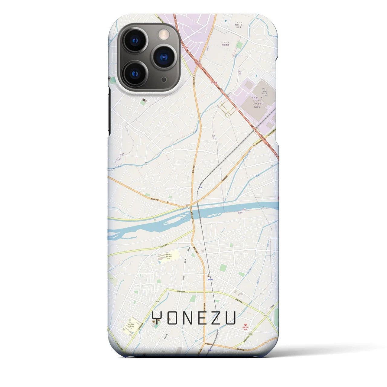 【米津(愛知県)】地図柄iPhoneケース(バックカバータイプ)