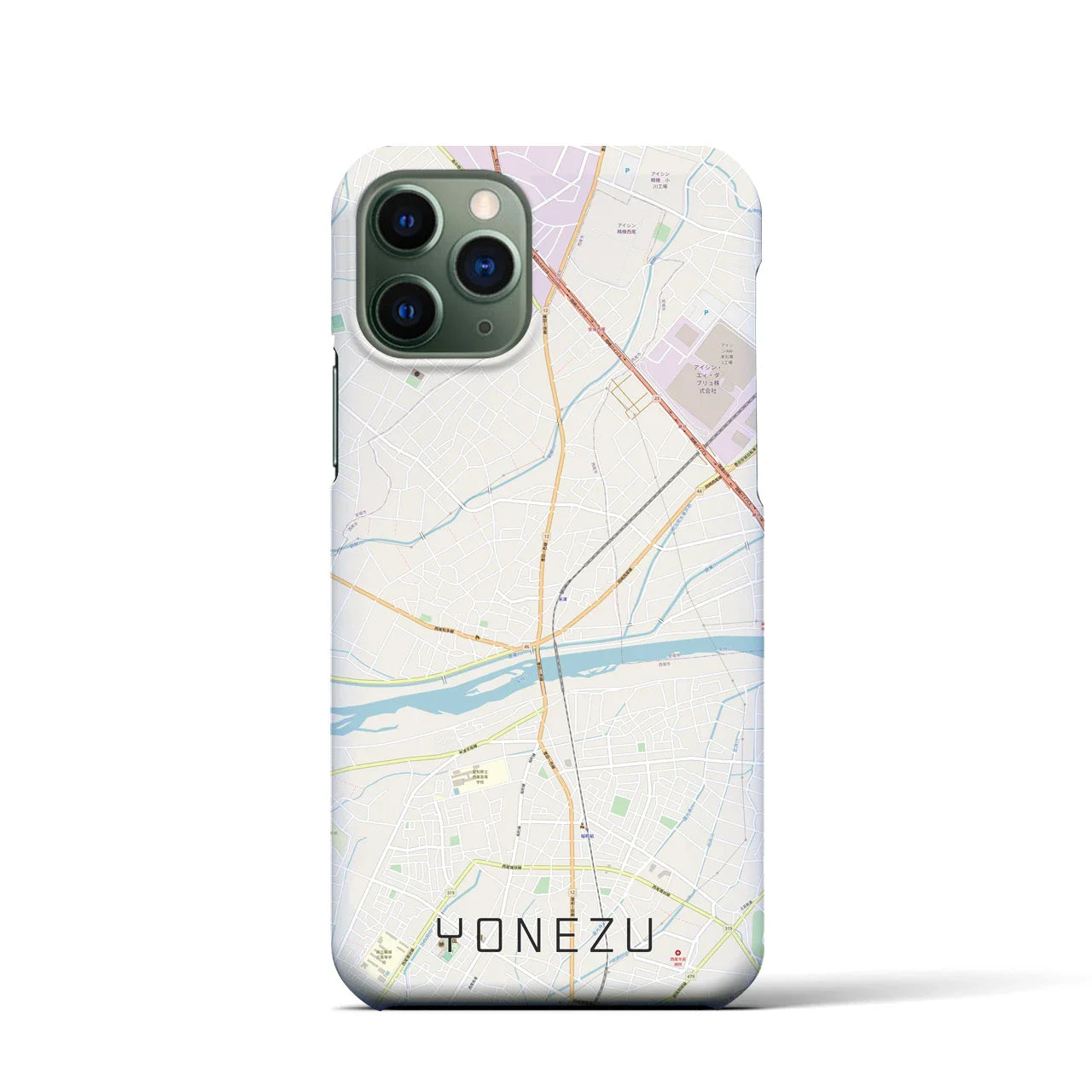 【米津(愛知県)】地図柄iPhoneケース(バックカバータイプ)