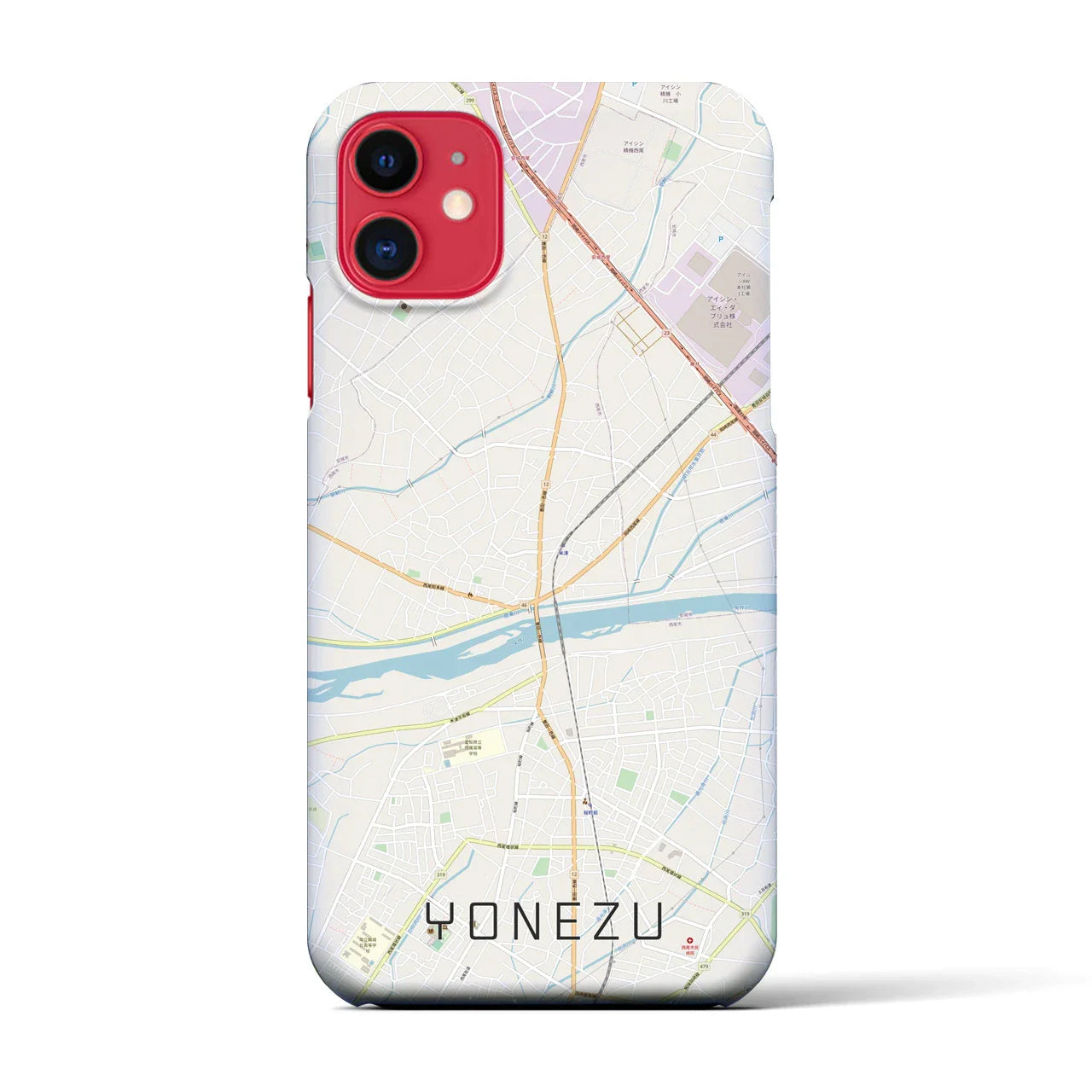 【米津(愛知県)】地図柄iPhoneケース(バックカバータイプ)