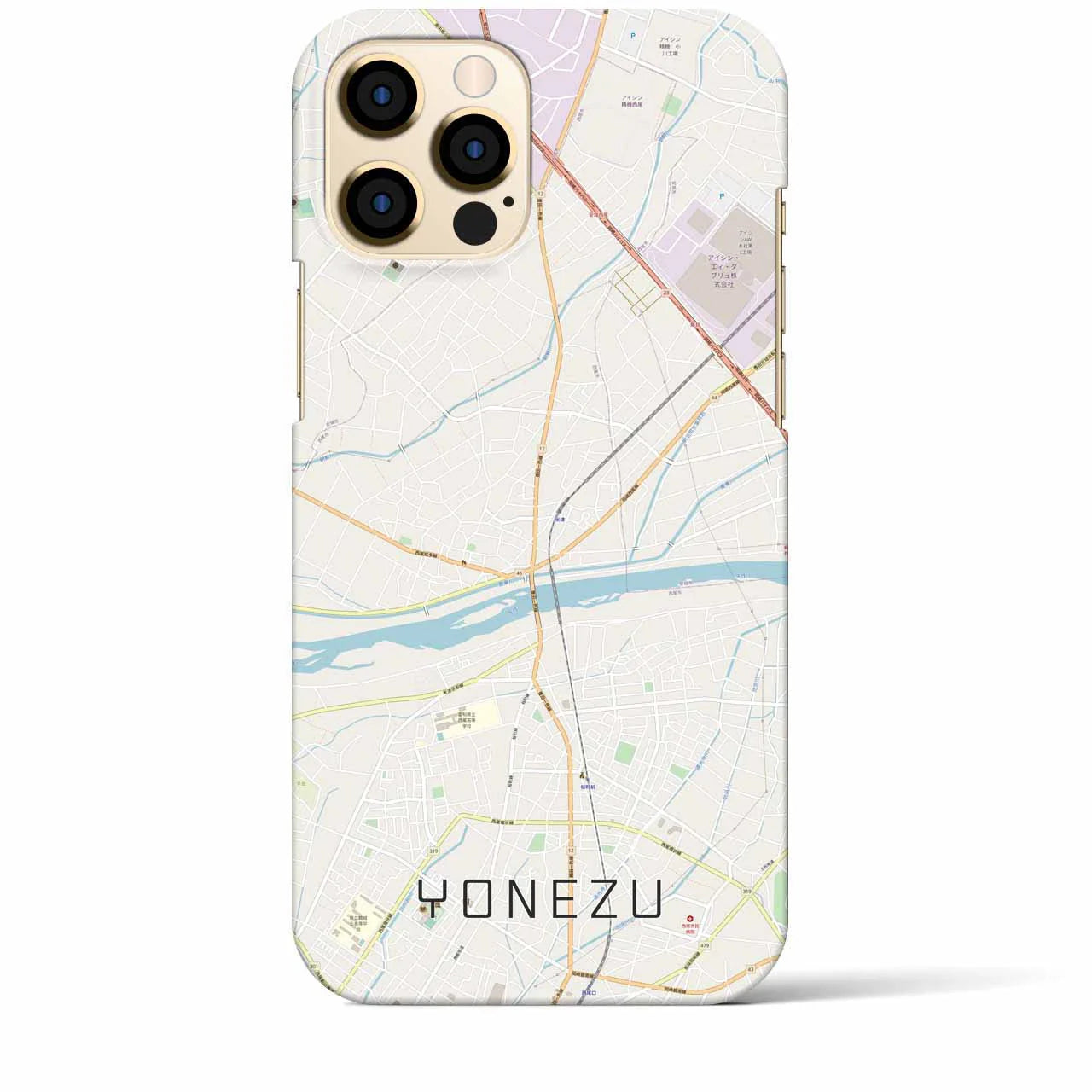 【米津(愛知県)】地図柄iPhoneケース(バックカバータイプ)