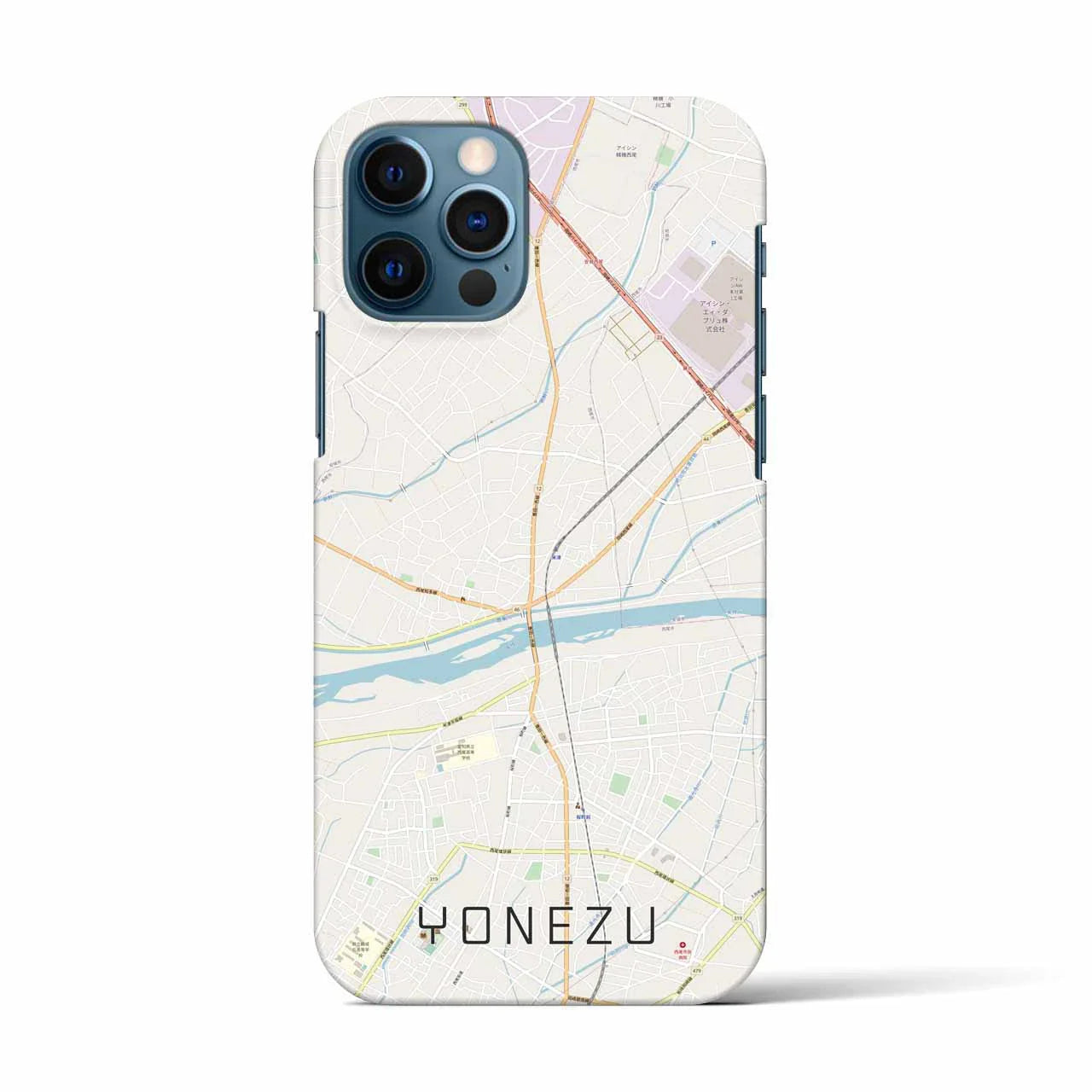 【米津(愛知県)】地図柄iPhoneケース(バックカバータイプ)