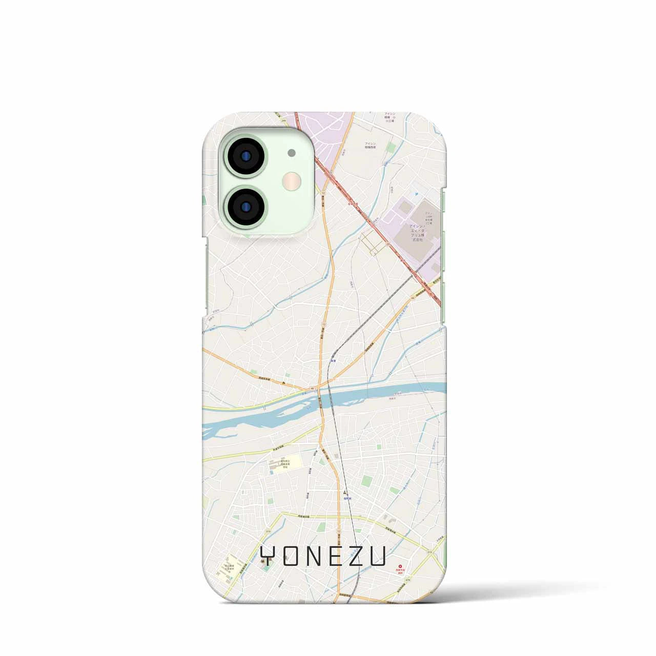 【米津(愛知県)】地図柄iPhoneケース(バックカバータイプ)