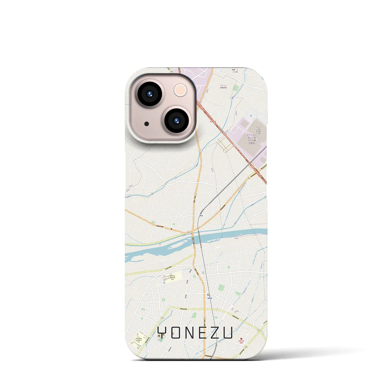 【米津(愛知県)】地図柄iPhoneケース(バックカバータイプ)