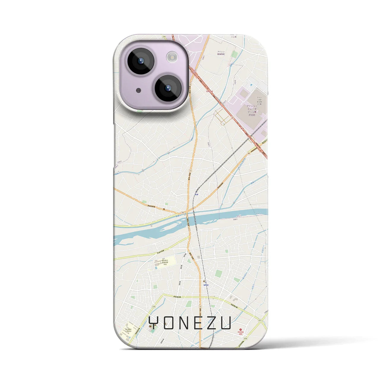 【米津(愛知県)】地図柄iPhoneケース(バックカバータイプ)