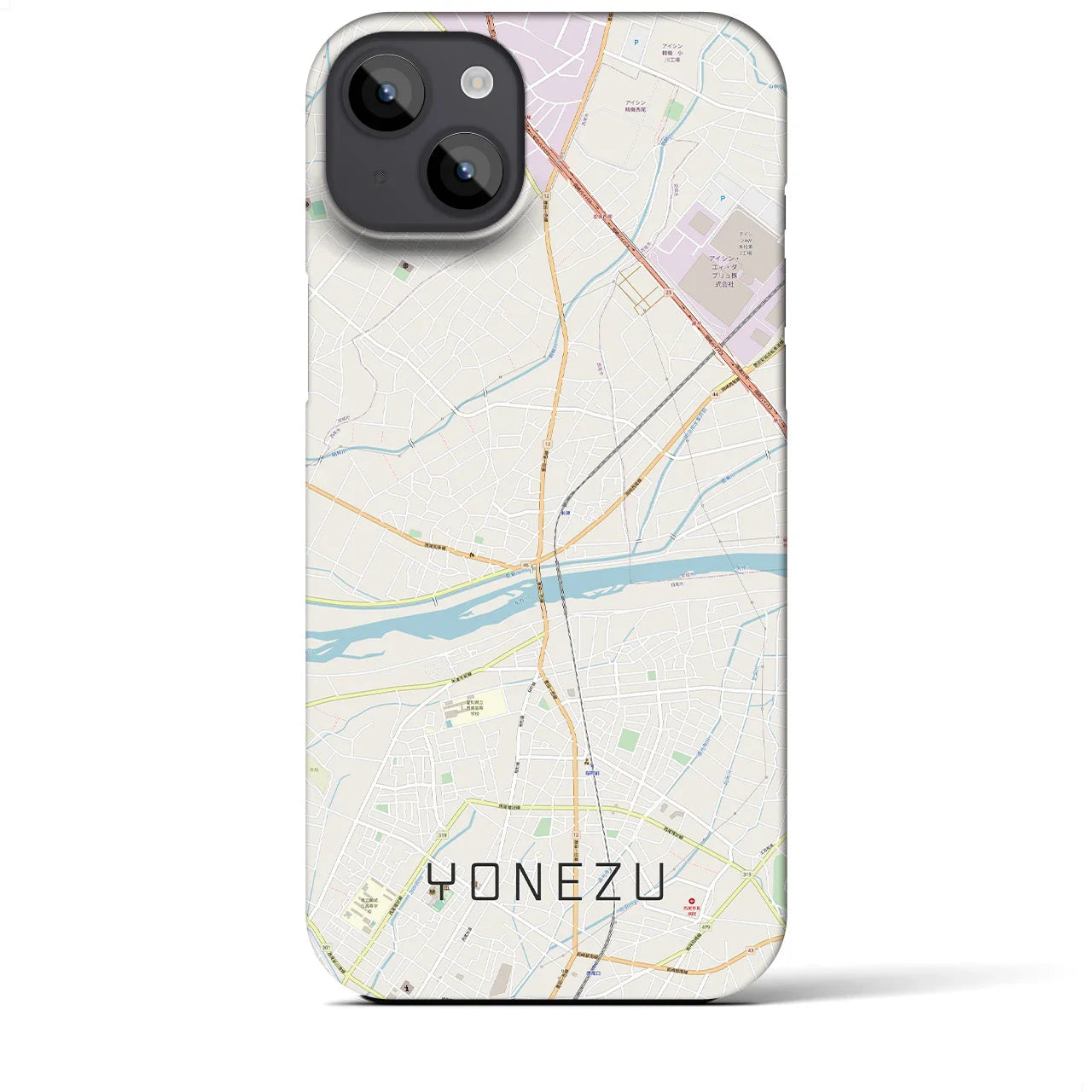 【米津(愛知県)】地図柄iPhoneケース(バックカバータイプ)