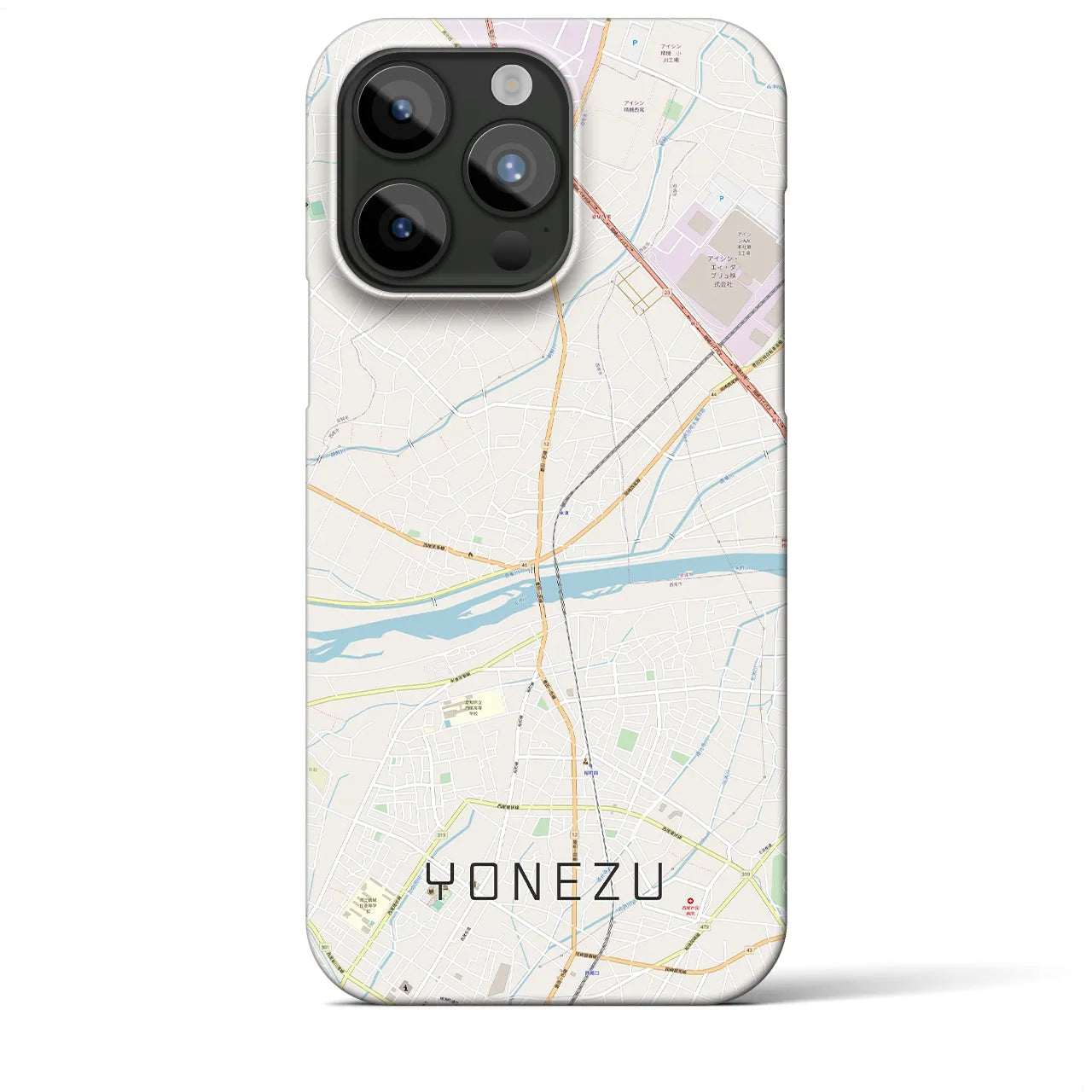 【米津(愛知県)】地図柄iPhoneケース(バックカバータイプ)