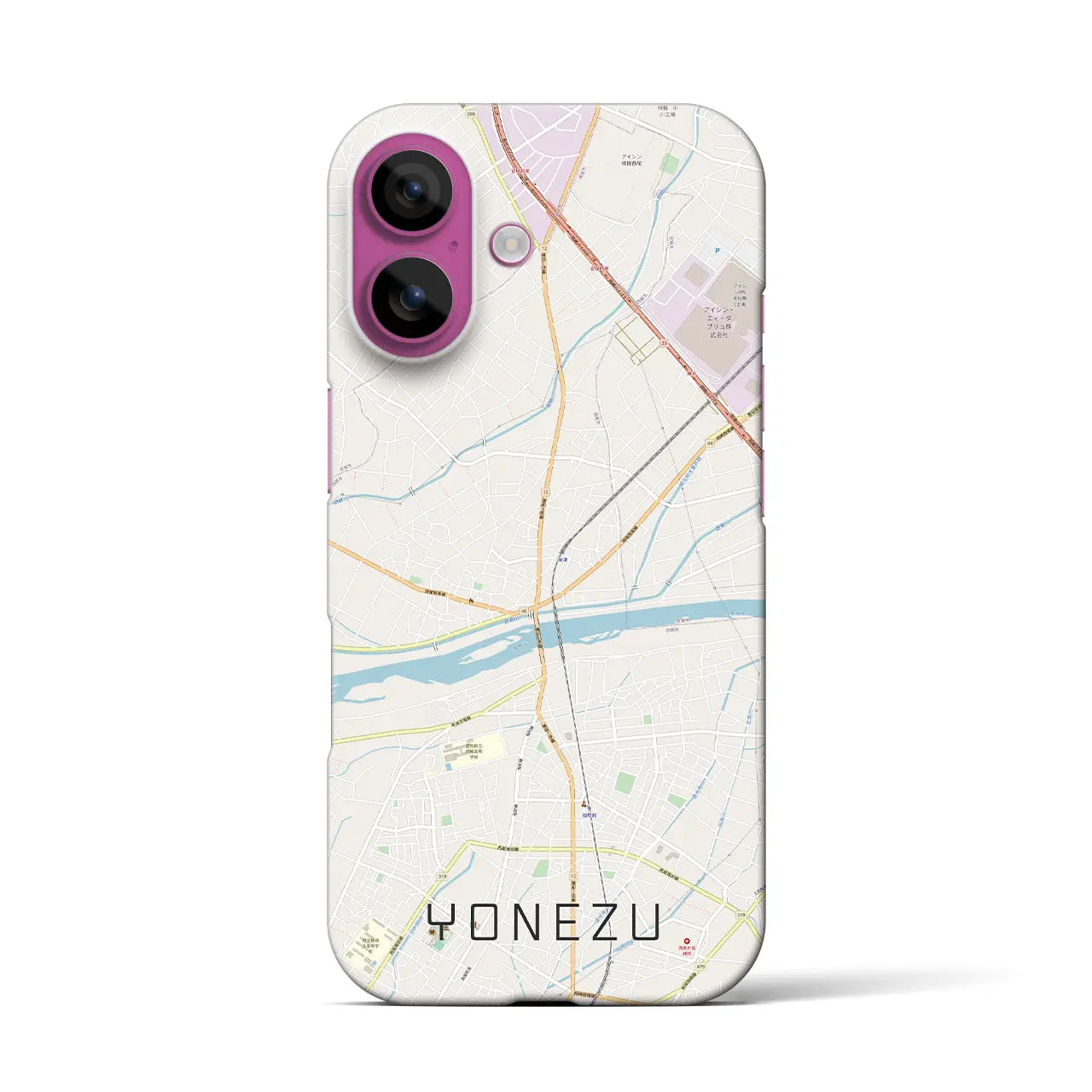 【米津(愛知県)】地図柄iPhoneケース(バックカバータイプ)