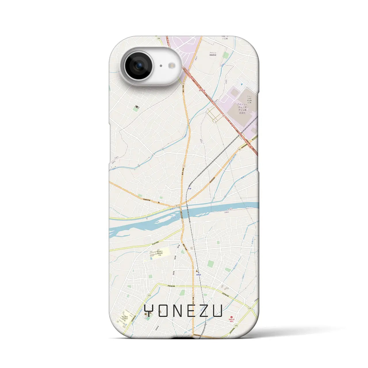 【米津(愛知県)】地図柄iPhoneケース(バックカバータイプ)