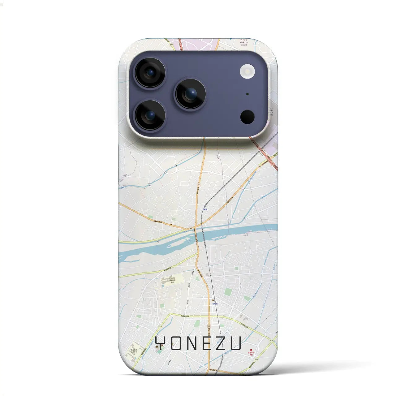 【米津(愛知県)】地図柄iPhoneケース(バックカバータイプ)