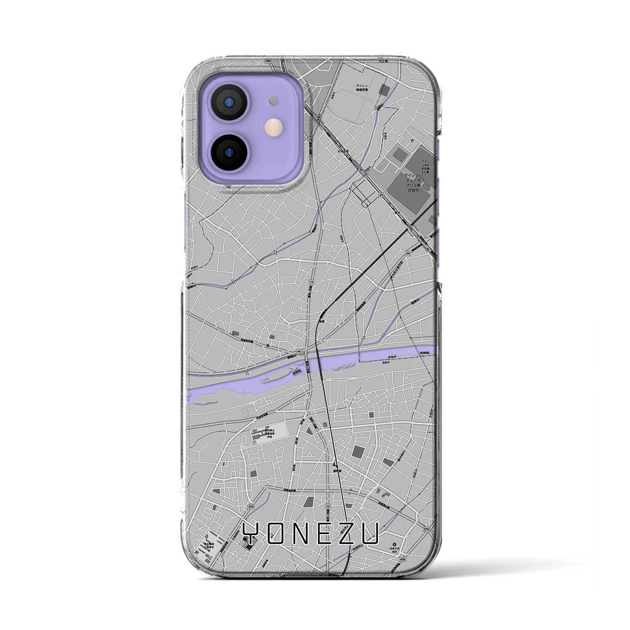 【米津(愛知県)】地図柄iPhoneケース(クリアタイプ)