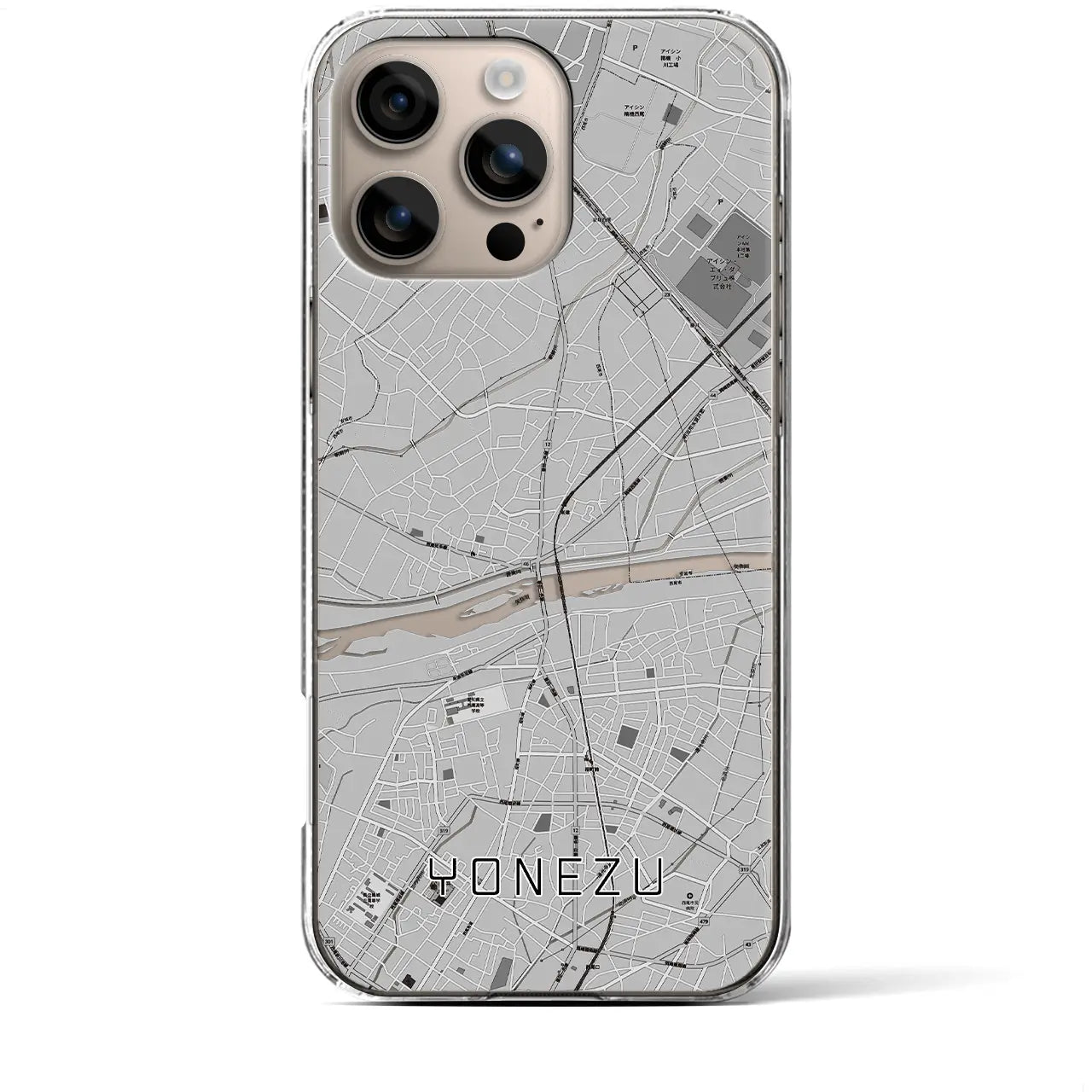 【米津(愛知県)】地図柄iPhoneケース(クリアタイプ)