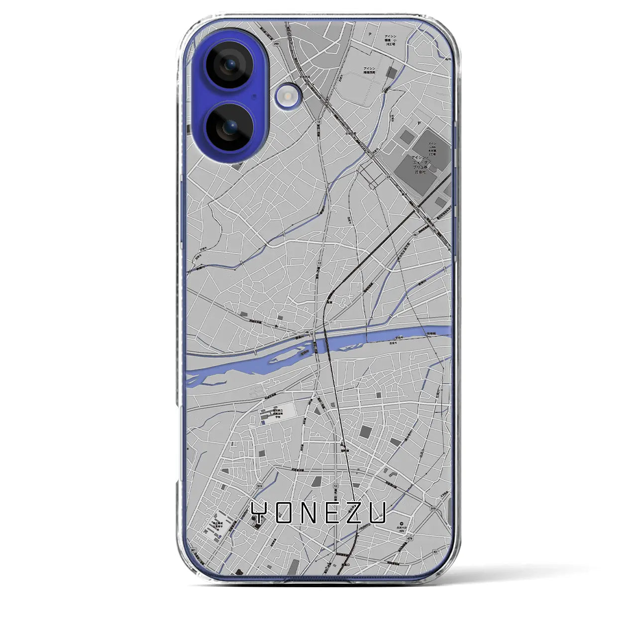 【米津(愛知県)】地図柄iPhoneケース(クリアタイプ)