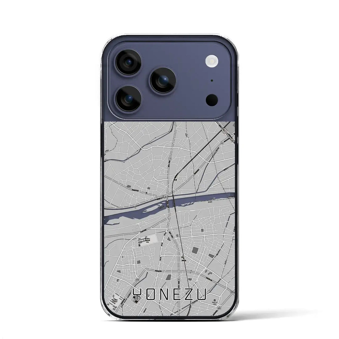 【米津(愛知県)】地図柄iPhoneケース(クリアタイプ)