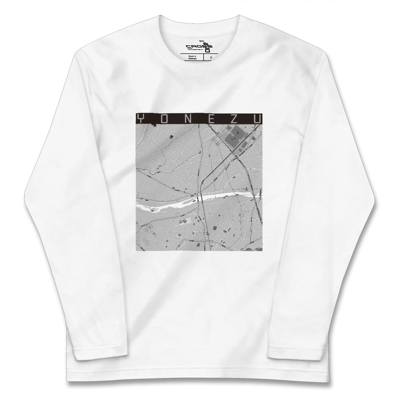 【米津(愛知県)】地図柄ロングスリーブTシャツ