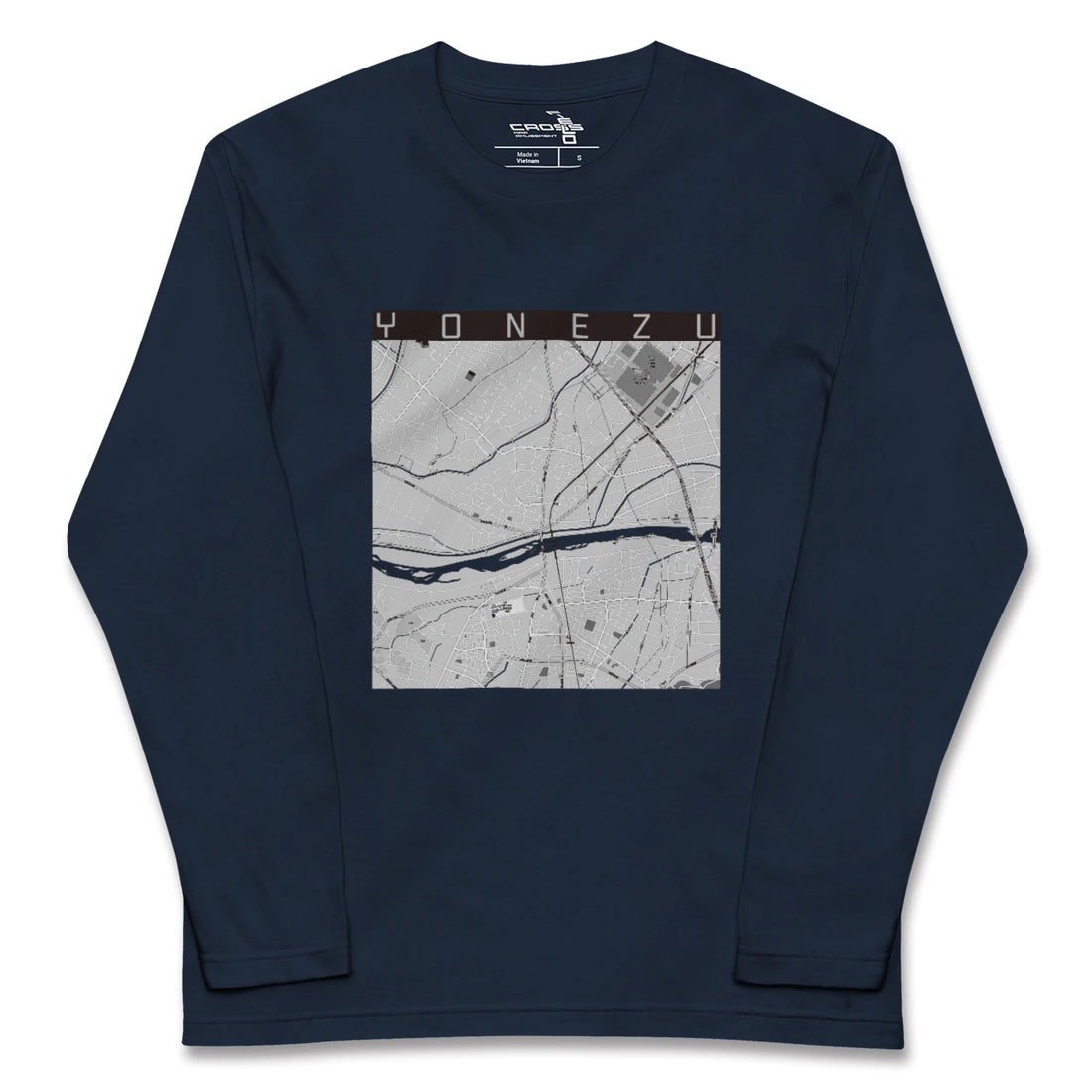 【米津(愛知県)】地図柄ロングスリーブTシャツ