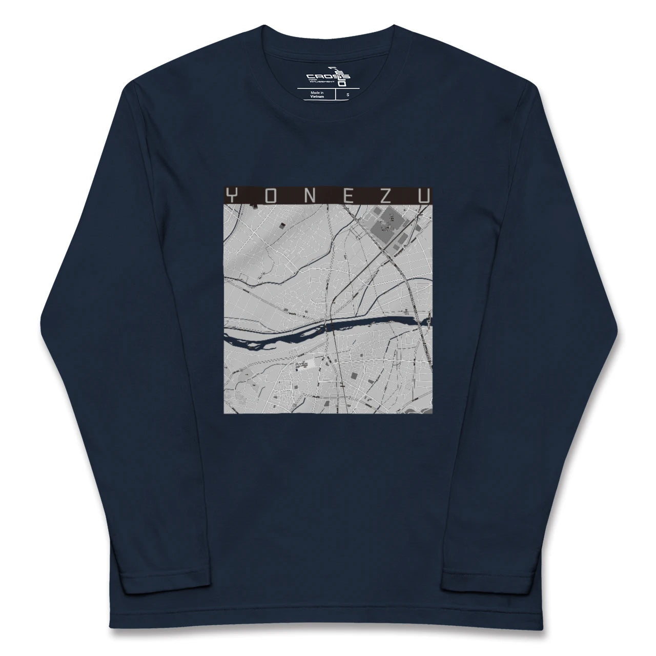 【米津(愛知県)】地図柄ロングスリーブTシャツ