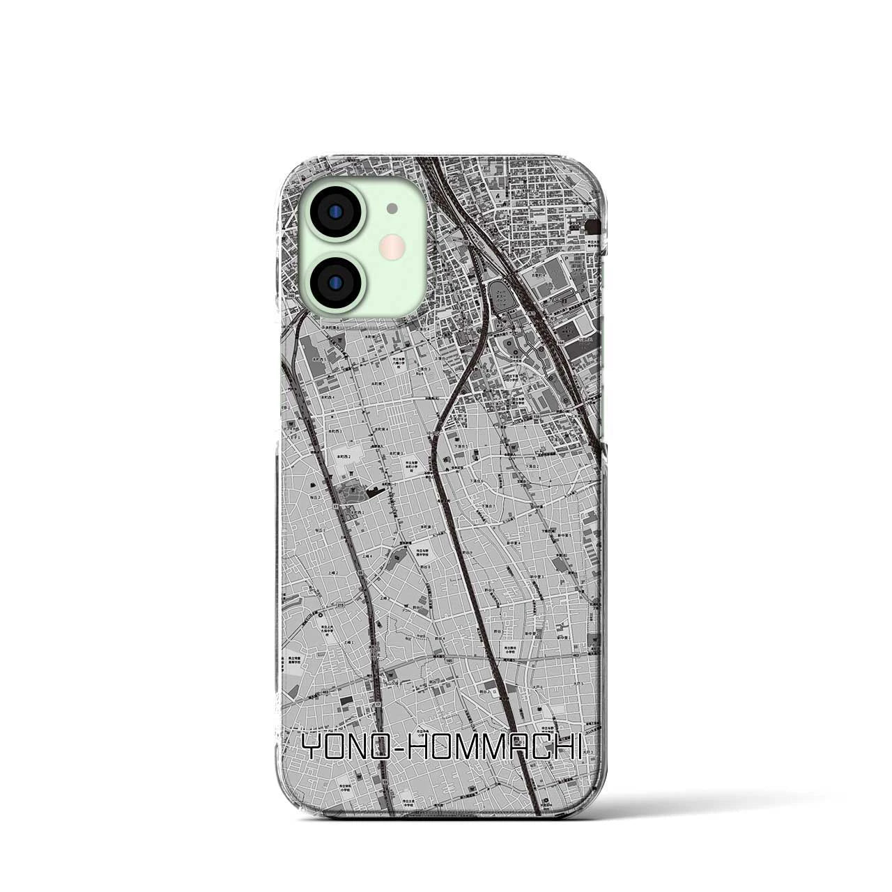 【与野本町(埼玉県)】地図柄iPhoneケース(クリアタイプ)