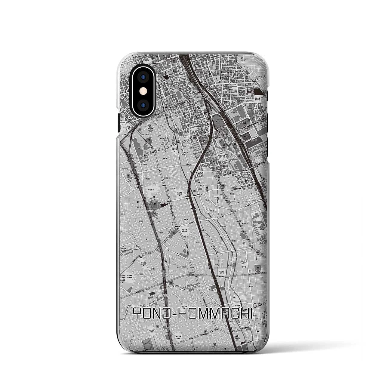 【与野本町(埼玉県)】地図柄iPhoneケース(クリアタイプ)