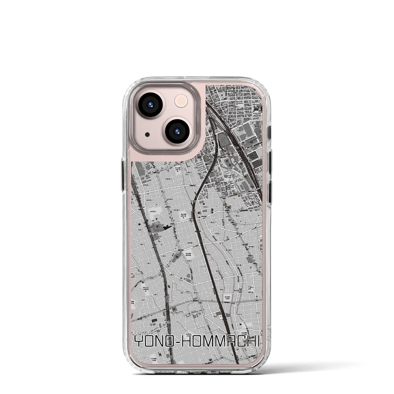 【与野本町(埼玉県)】地図柄iPhoneケース(MagSafeタイプ)