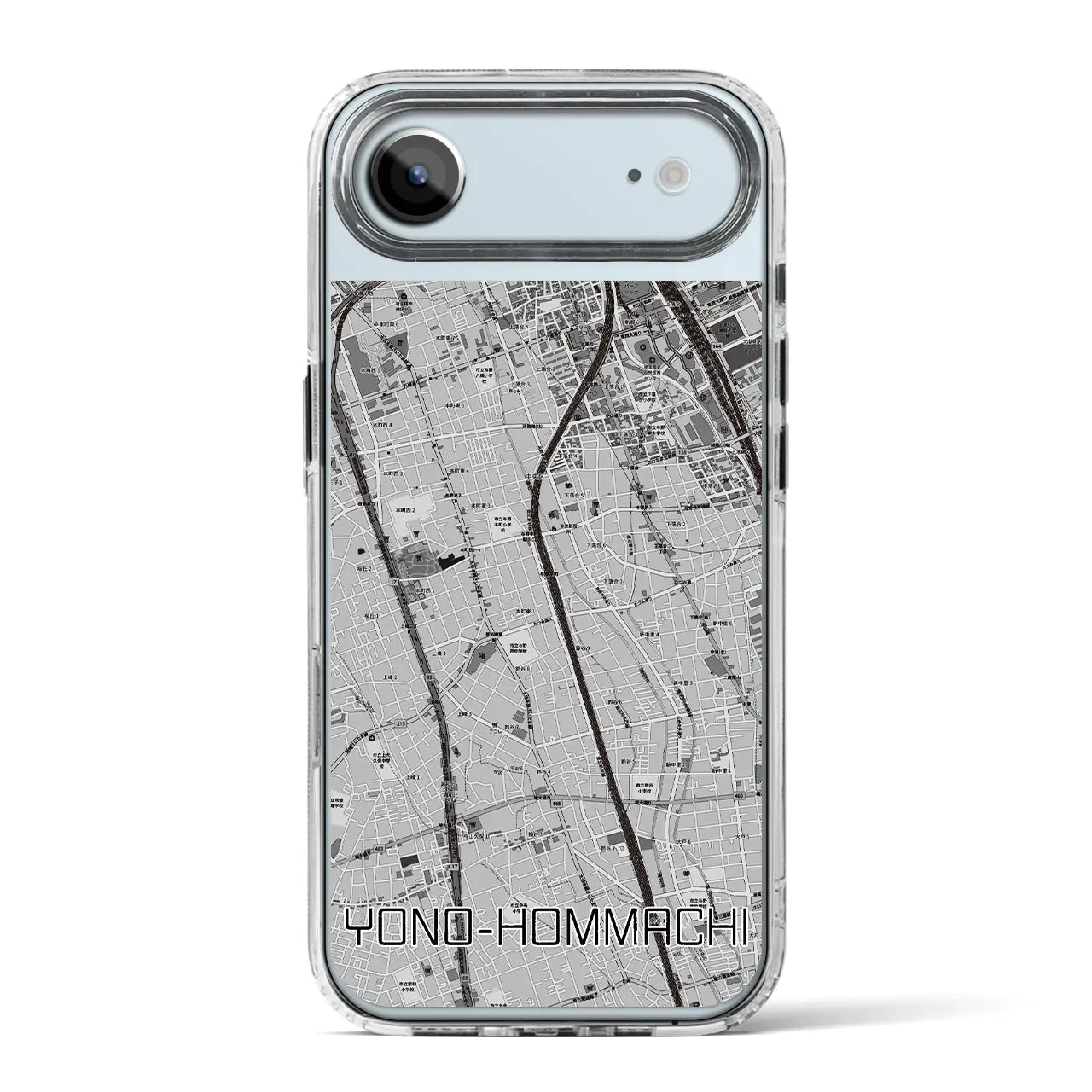 【与野本町(埼玉県)】地図柄iPhoneケース(MagSafeタイプ)