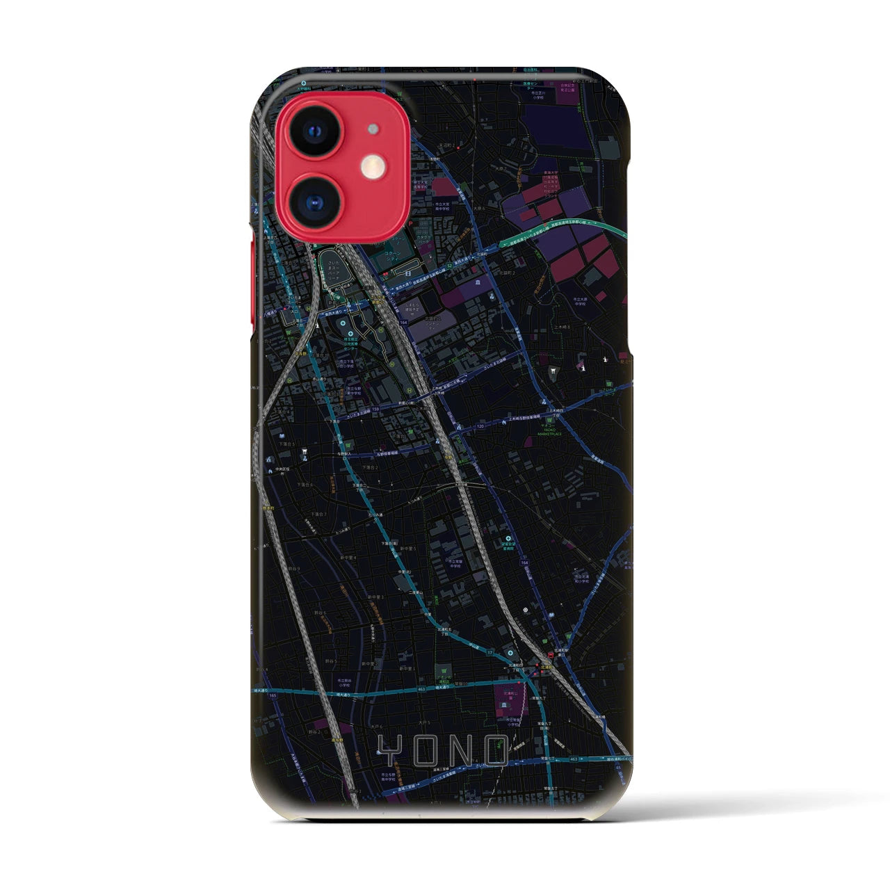 【与野(埼玉県)】地図柄iPhoneケース(バックカバータイプ)