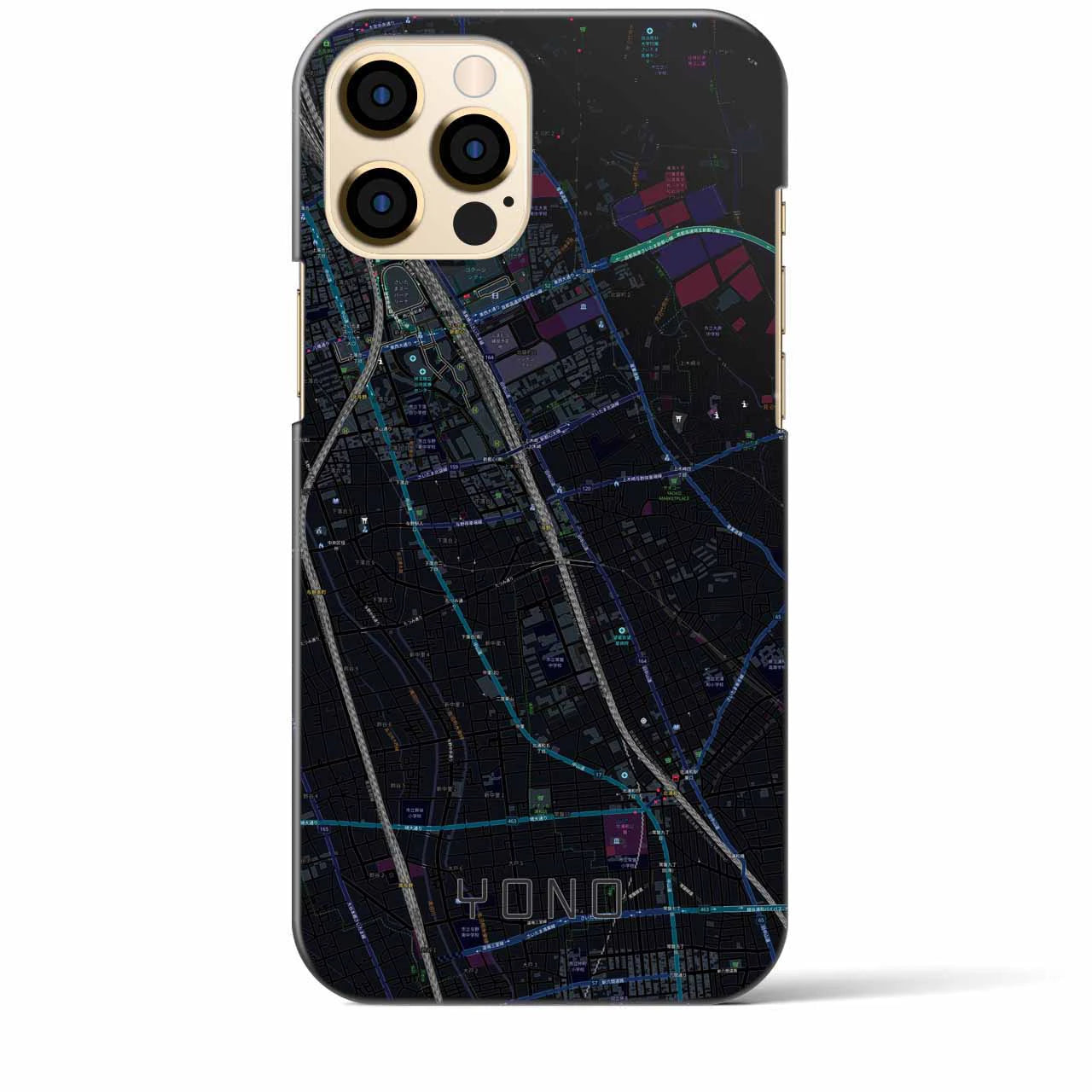 【与野(埼玉県)】地図柄iPhoneケース(バックカバータイプ)