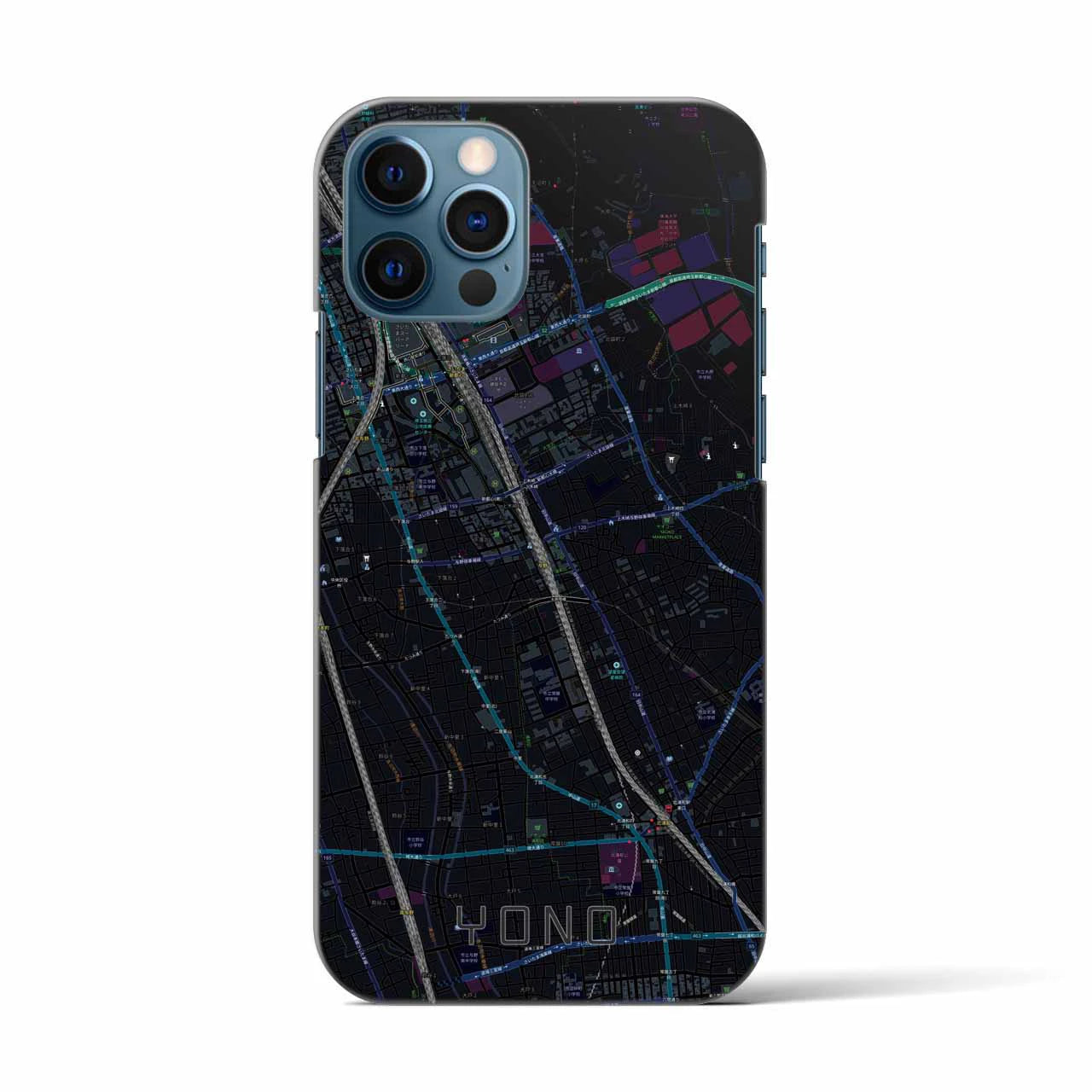 【与野(埼玉県)】地図柄iPhoneケース(バックカバータイプ)