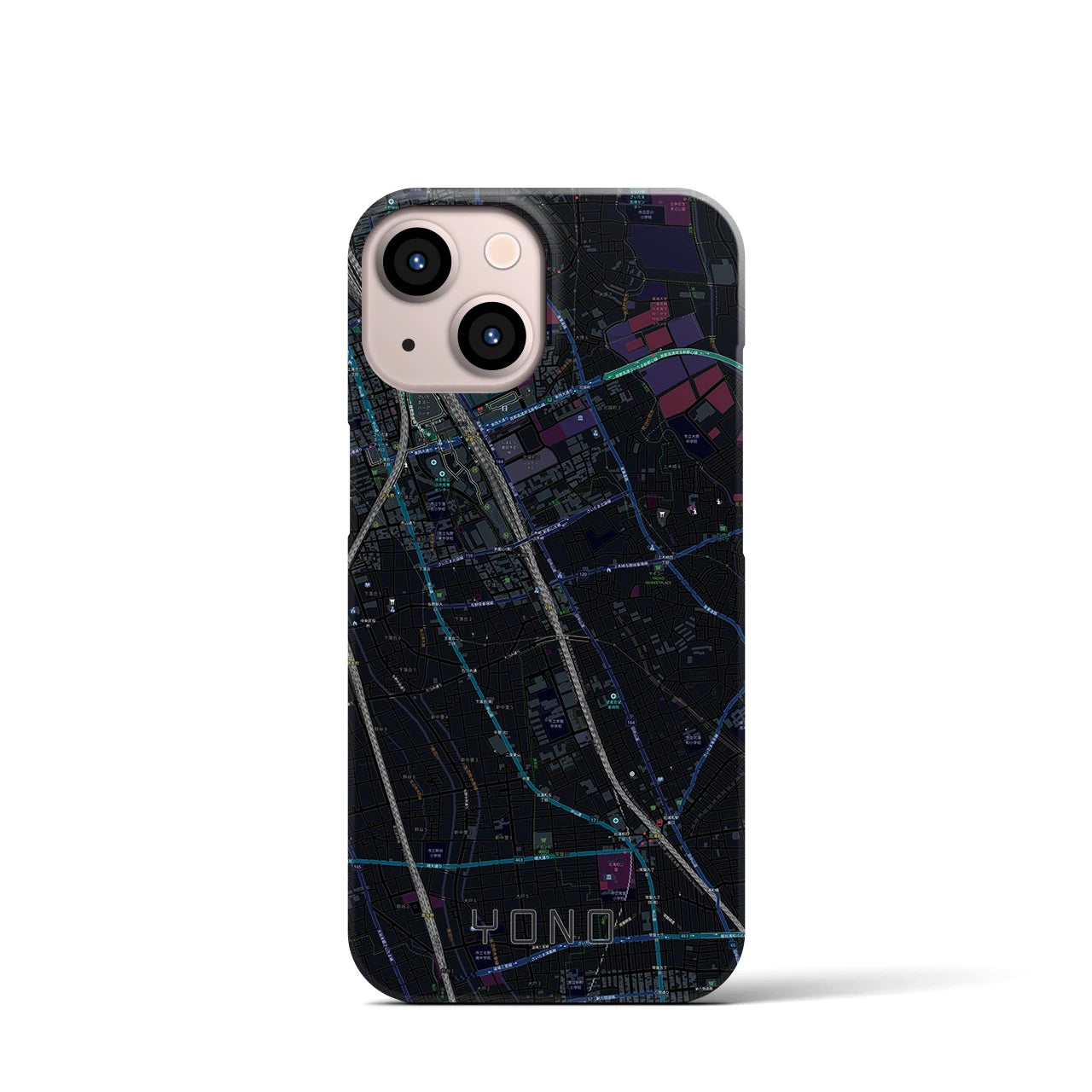 【与野(埼玉県)】地図柄iPhoneケース(バックカバータイプ)