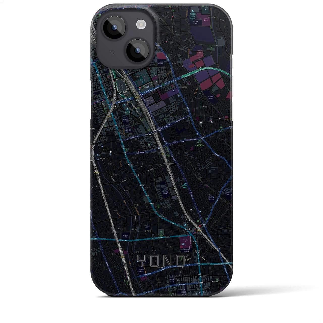 【与野(埼玉県)】地図柄iPhoneケース(バックカバータイプ)
