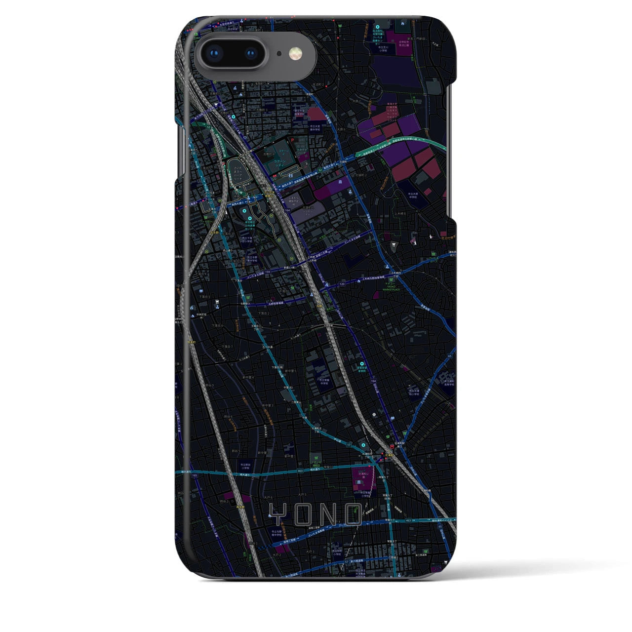 【与野(埼玉県)】地図柄iPhoneケース(バックカバータイプ)