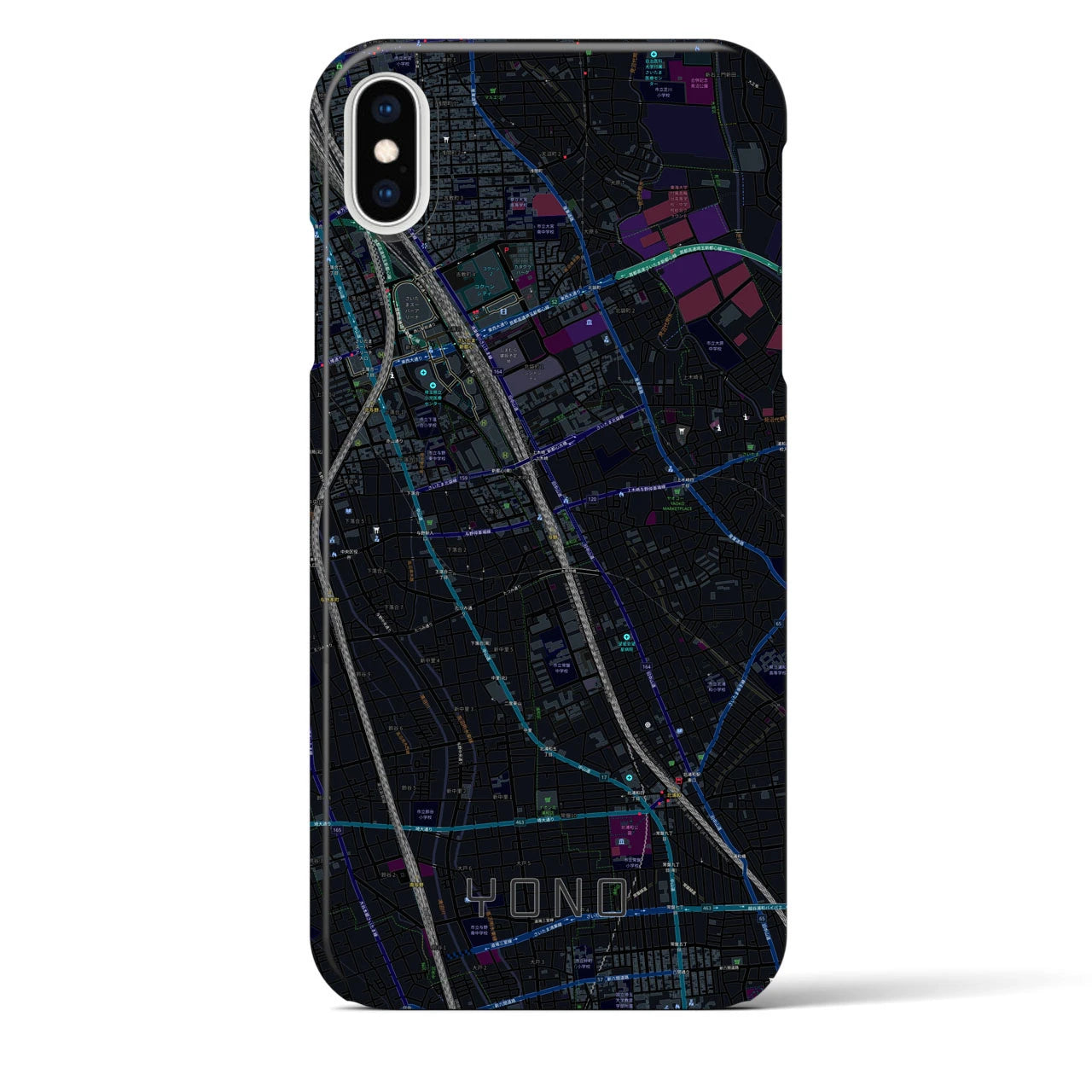 【与野(埼玉県)】地図柄iPhoneケース(バックカバータイプ)