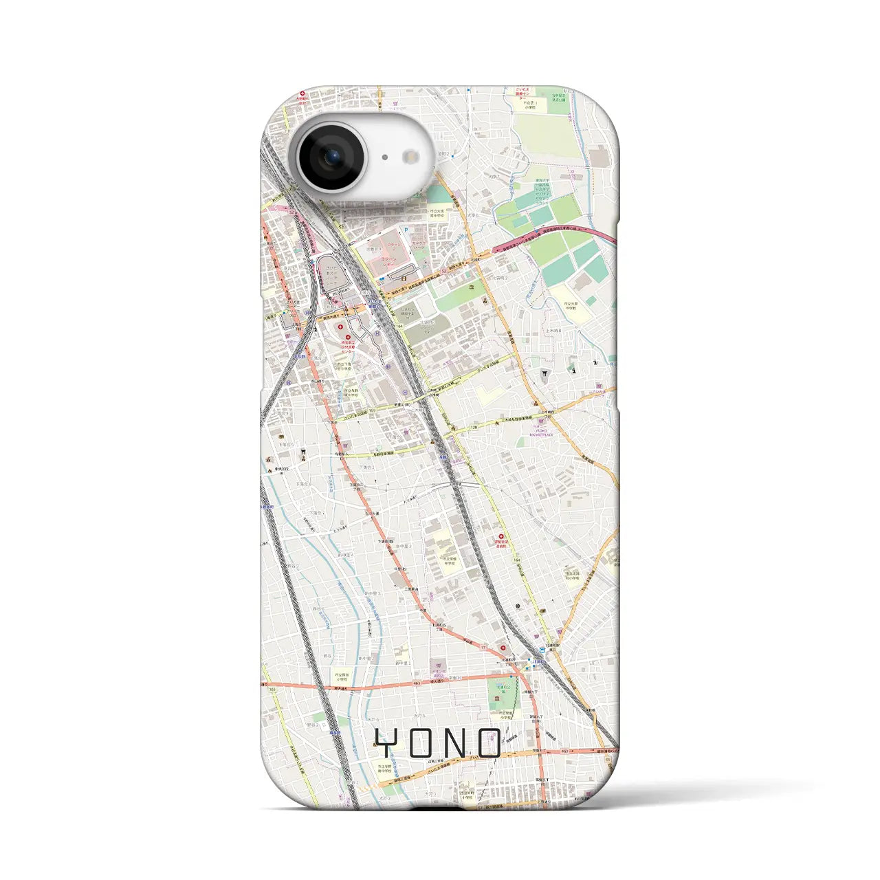 【与野(埼玉県)】地図柄iPhoneケース(バックカバータイプ)