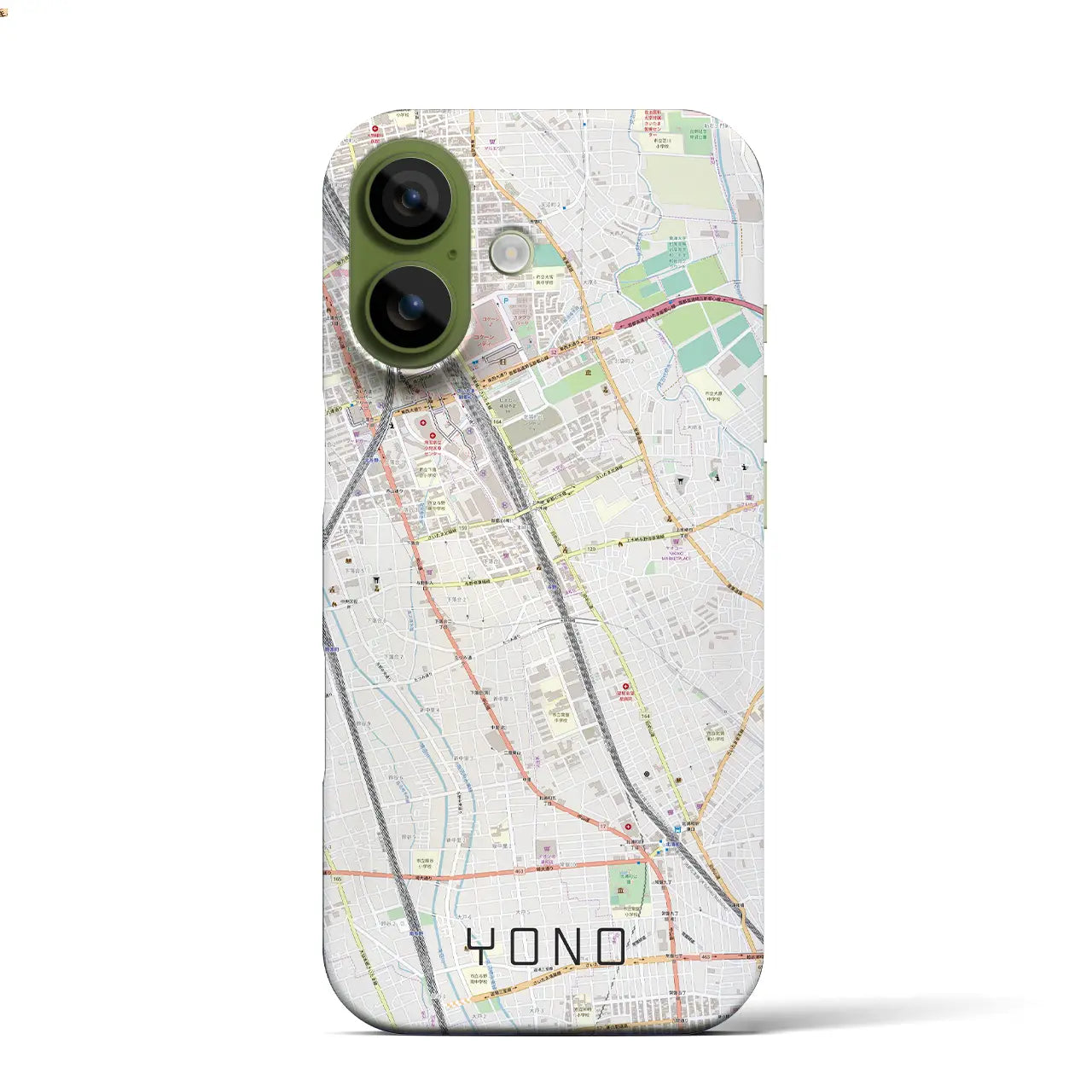 【与野(埼玉県)】地図柄iPhoneケース(バックカバータイプ)