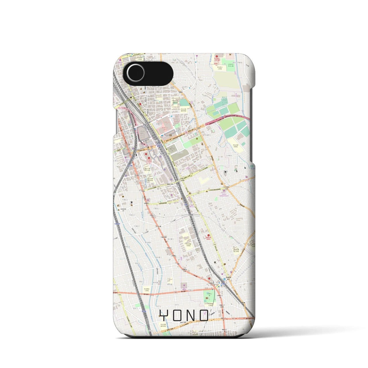 【与野(埼玉県)】地図柄iPhoneケース(バックカバータイプ)