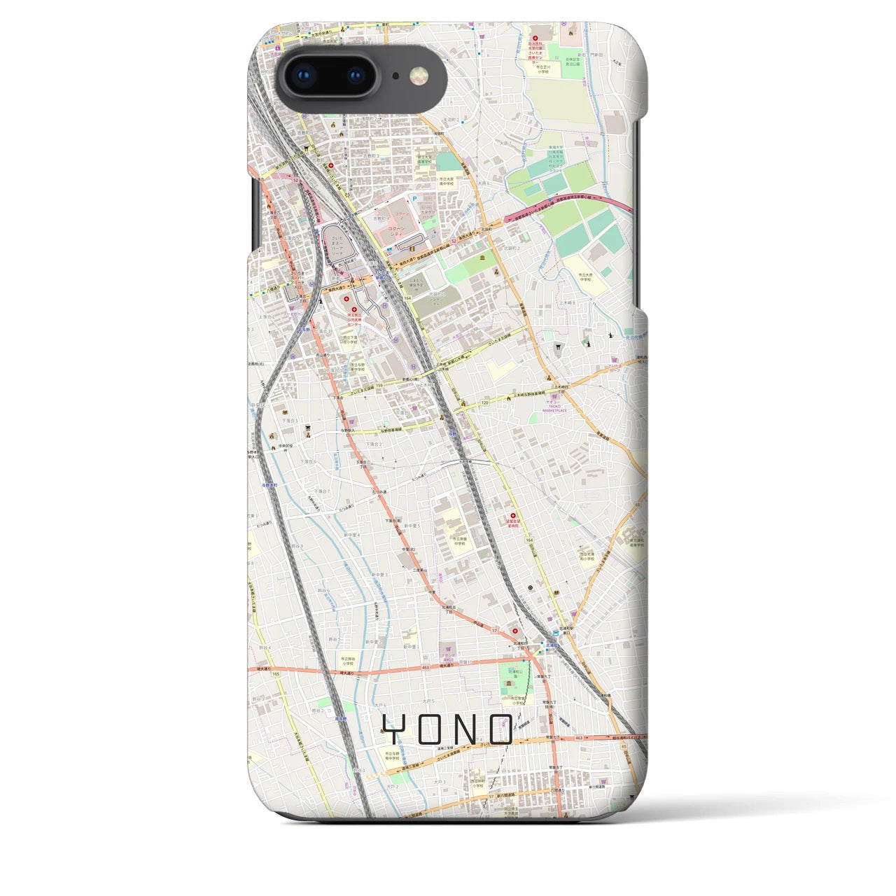 【与野(埼玉県)】地図柄iPhoneケース(バックカバータイプ)