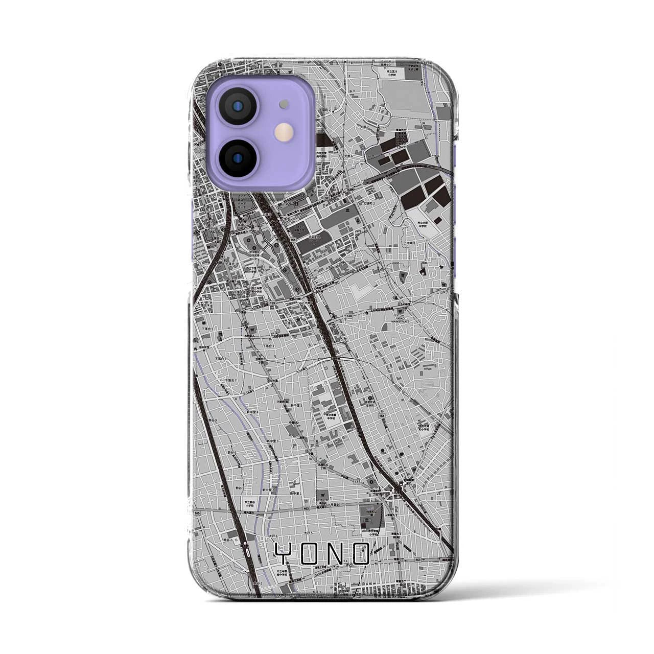 【与野(埼玉県)】地図柄iPhoneケース(クリアタイプ)