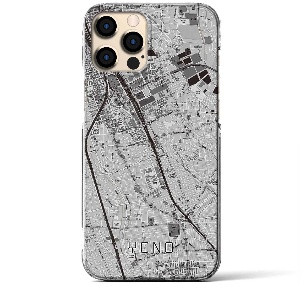 【与野(埼玉県)】地図柄iPhoneケース(クリアタイプ)