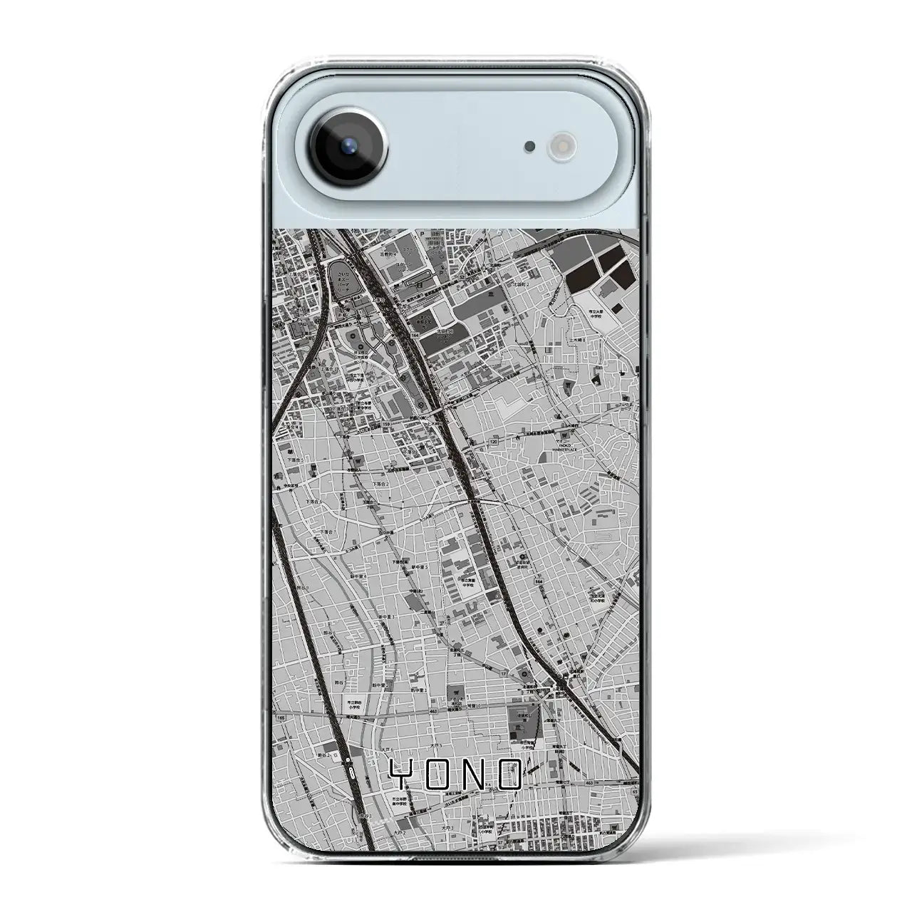 【与野(埼玉県)】地図柄iPhoneケース(クリアタイプ)