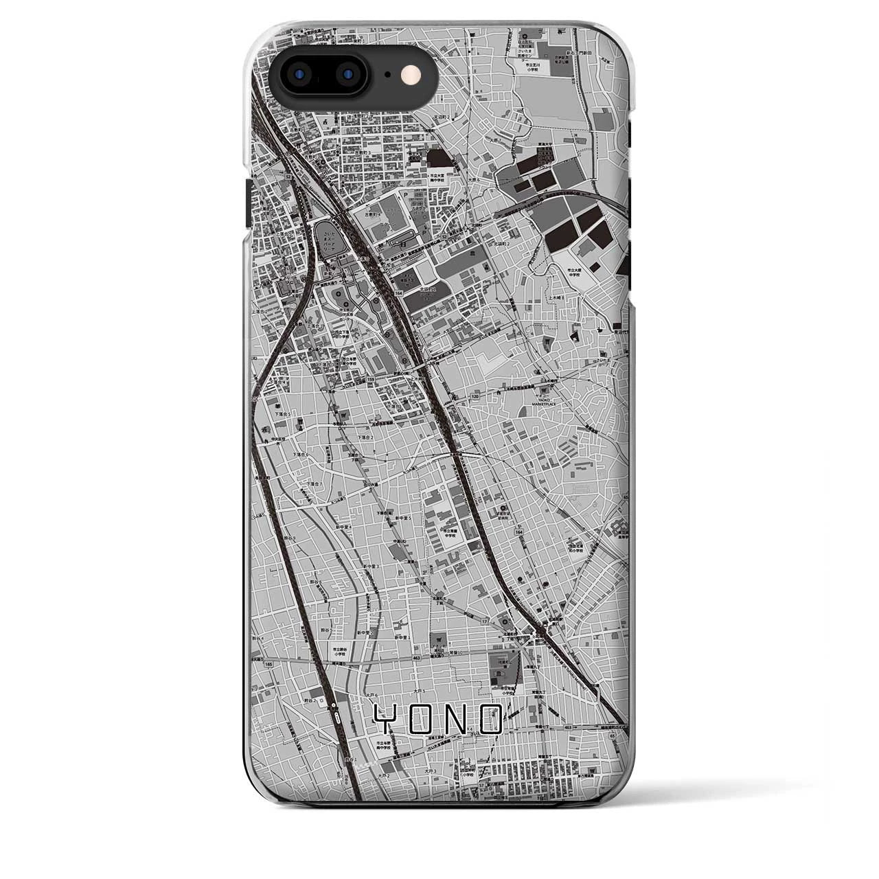 【与野(埼玉県)】地図柄iPhoneケース(クリアタイプ)