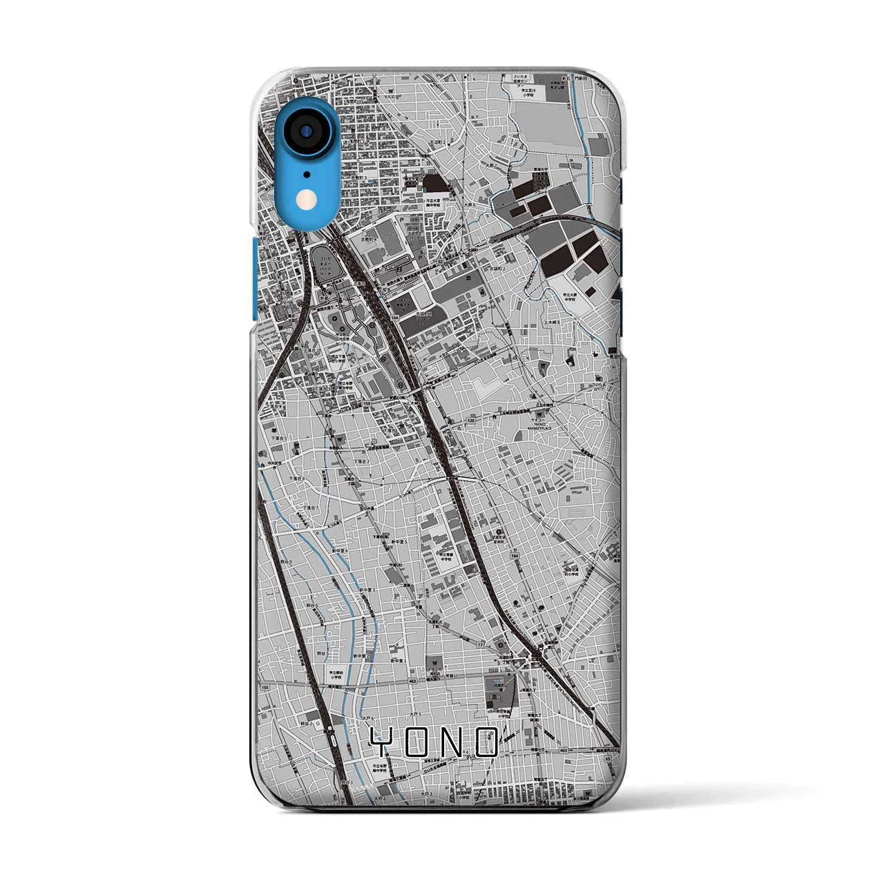 【与野(埼玉県)】地図柄iPhoneケース(クリアタイプ)