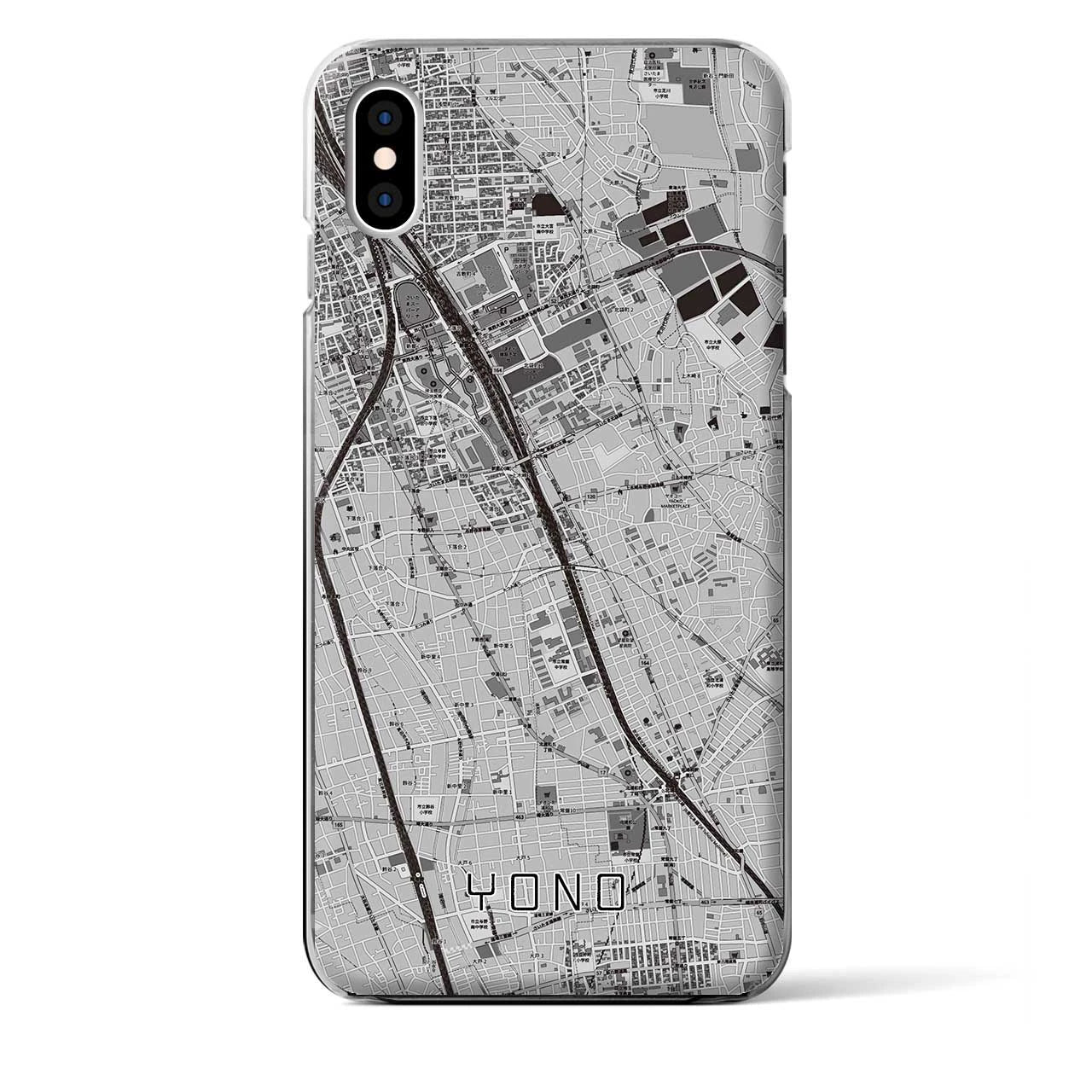 【与野(埼玉県)】地図柄iPhoneケース(クリアタイプ)