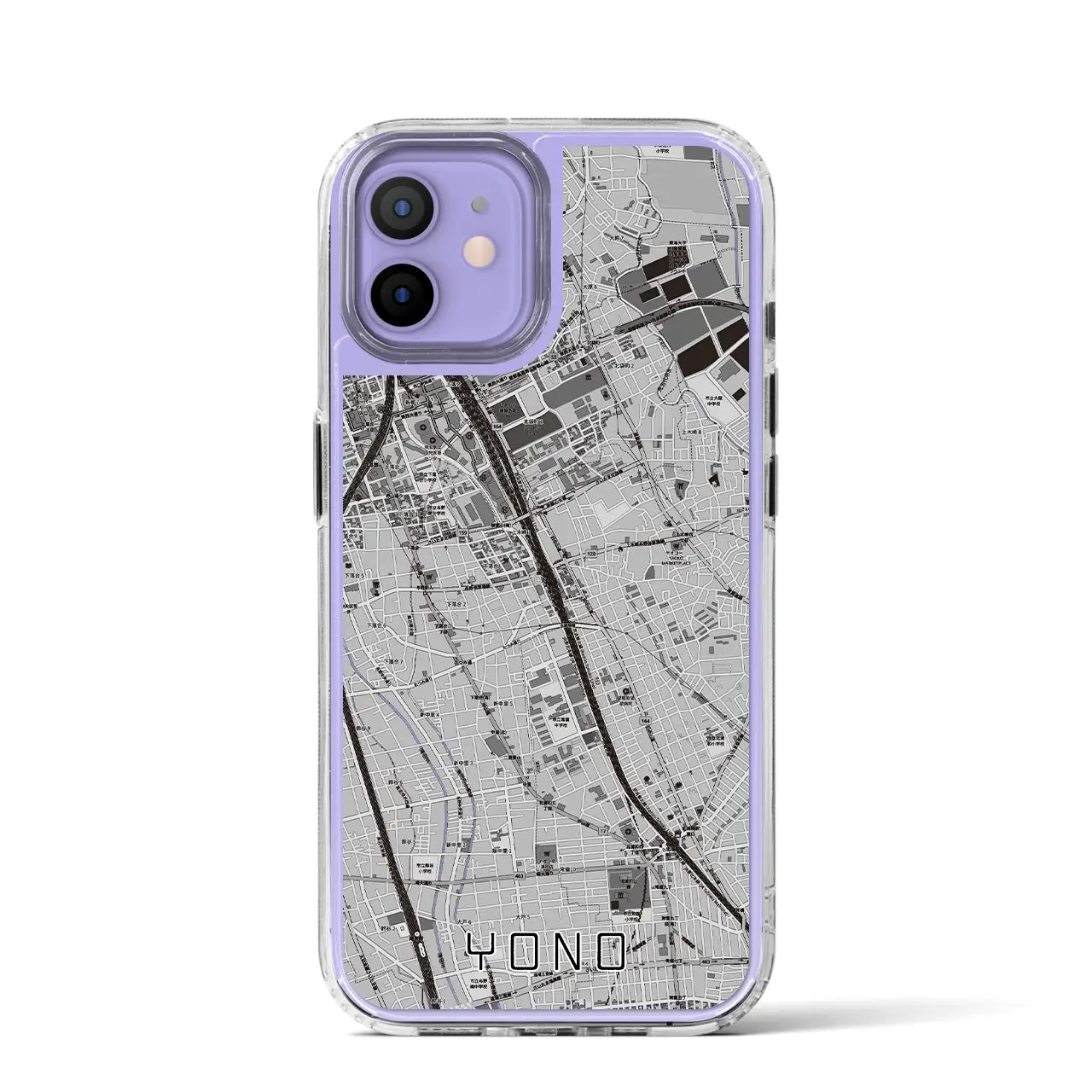 【与野(埼玉県)】地図柄iPhoneケース(MagSafeタイプ)